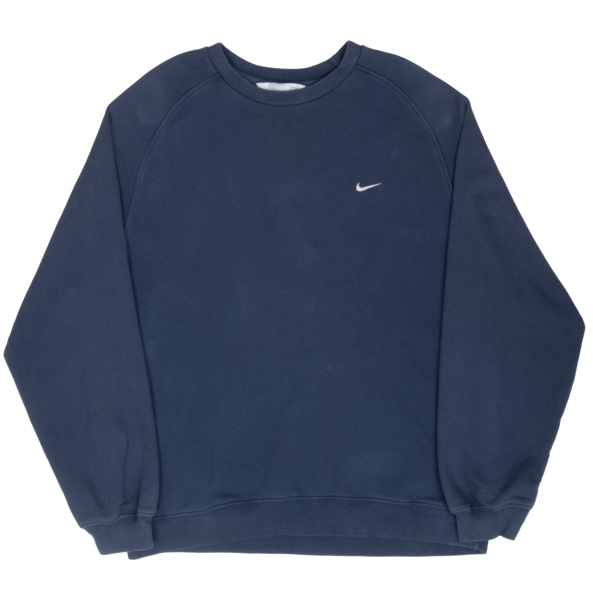 Vintage Nike Classic Swoosh Navy Blue Sweatshirt 2000S Size XL