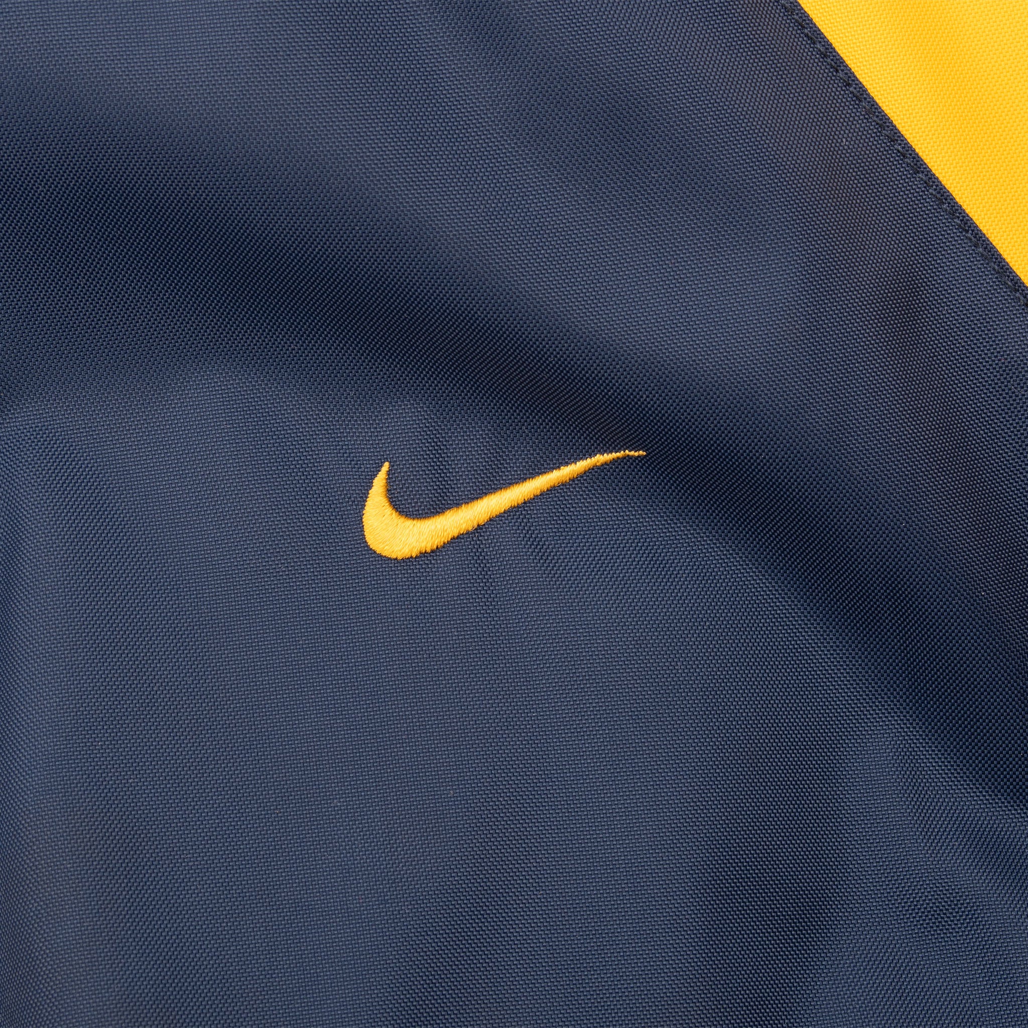 Vintage Nike Swoosh Yellow Blue Hooded Reversible Windbreaker Jacket 2000S Size XL