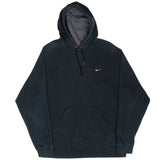 Vintage Nike Classic Swoosh Black Hoodie Sweatshirt 2000S Size XL