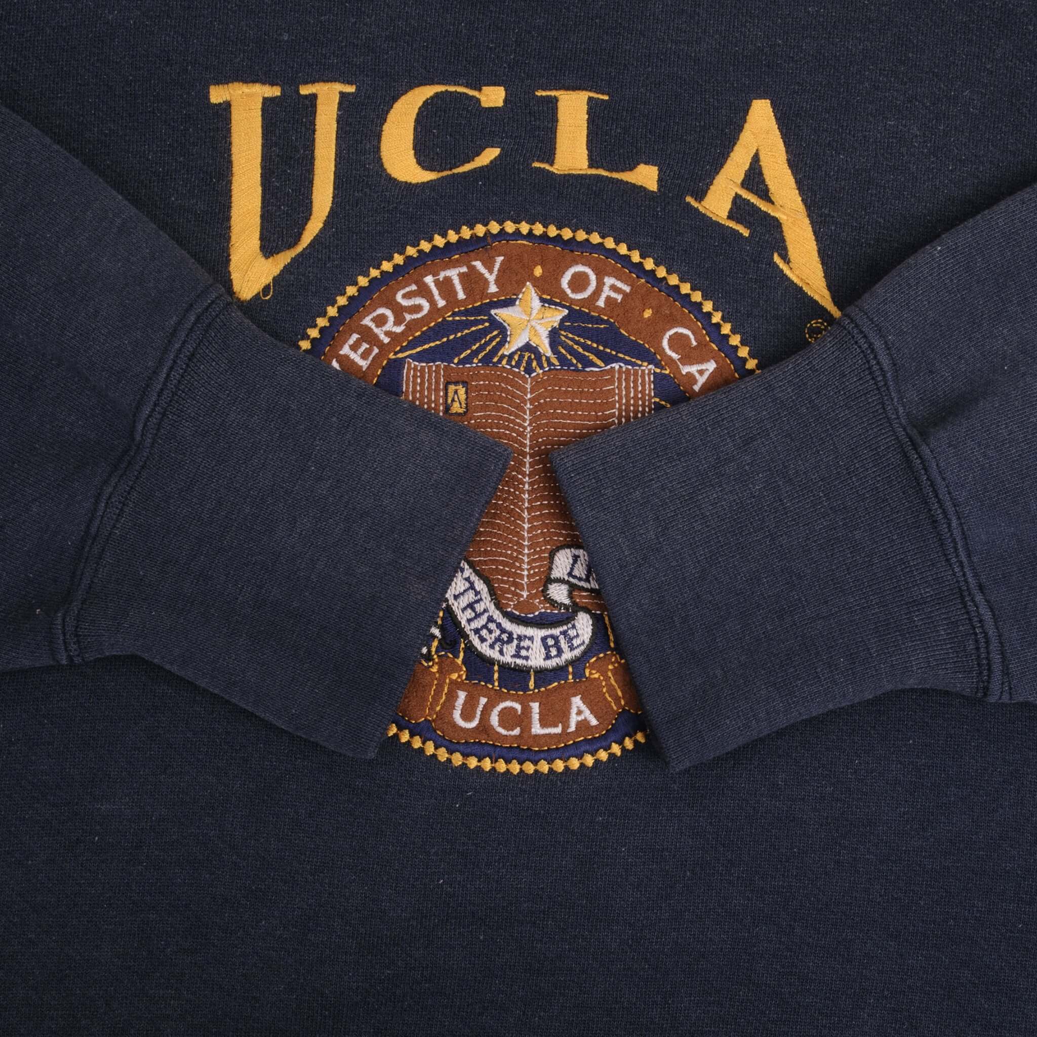 Vintage Ucla Embroidered Blue Sweatshirt 1990S Size Xl. University Of California Los Angeles