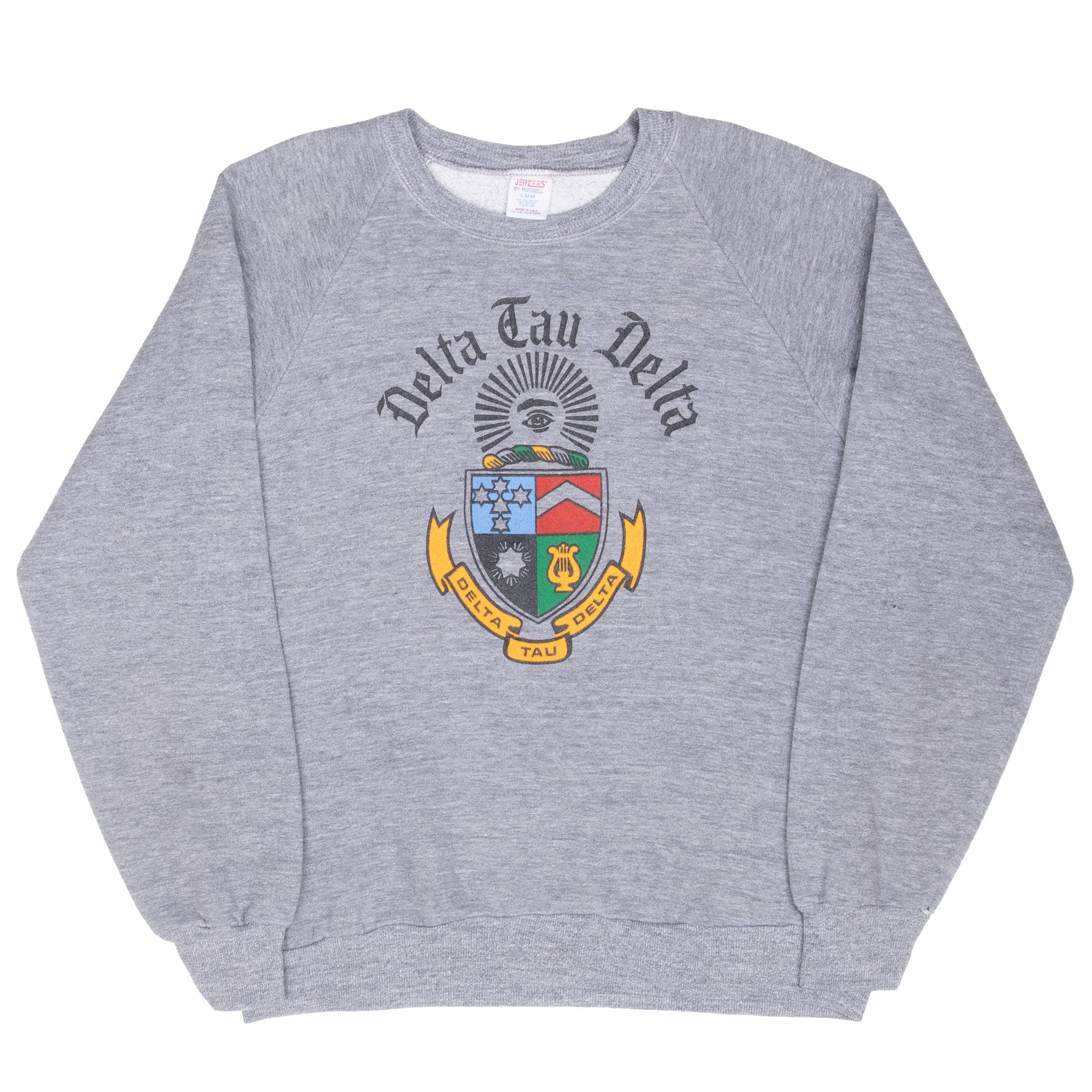Vintage Delta Tau Delta Dtd Fraternity Sweatshirt 1980S Size Large Made Usa