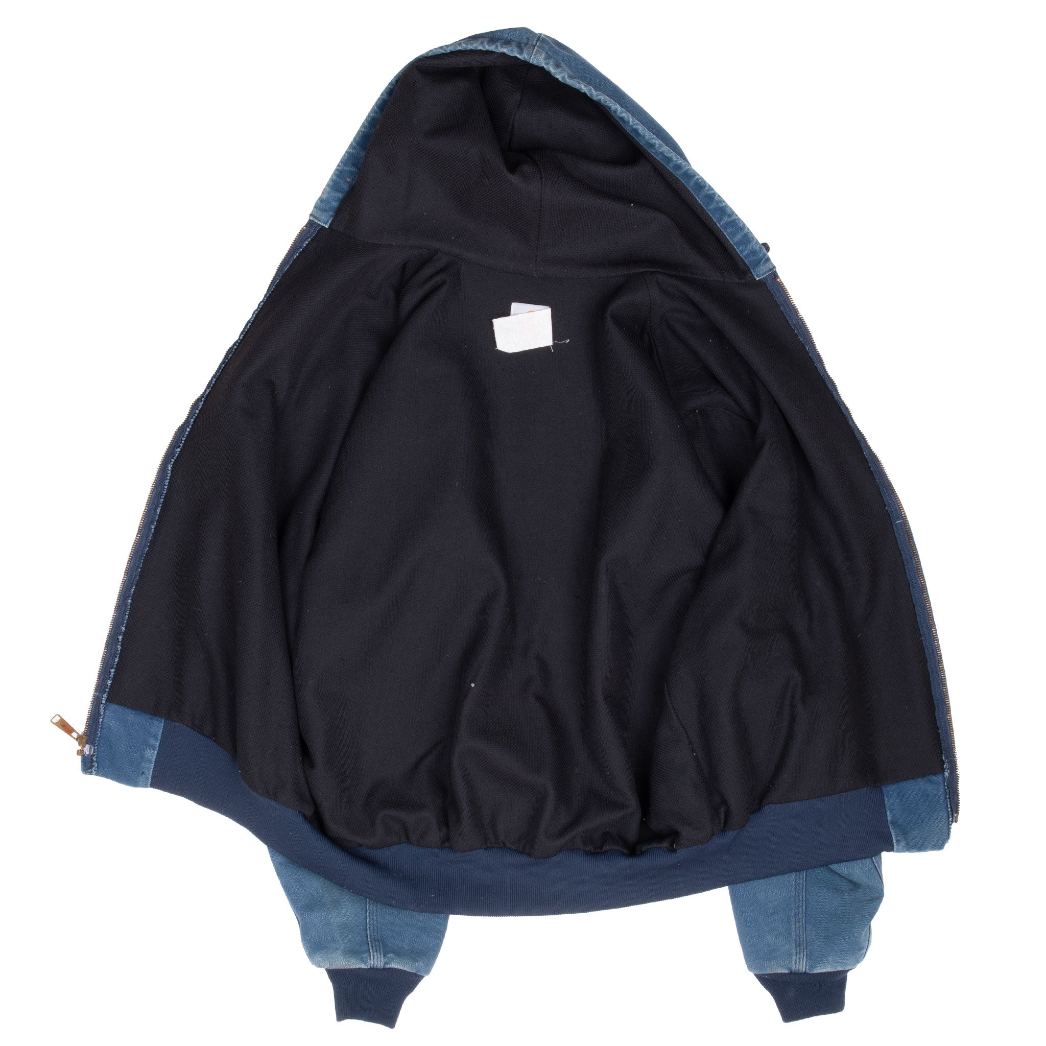 Vintage Carhartt Blue Hooded Active Jacket 1990S Size XL Made In Usa