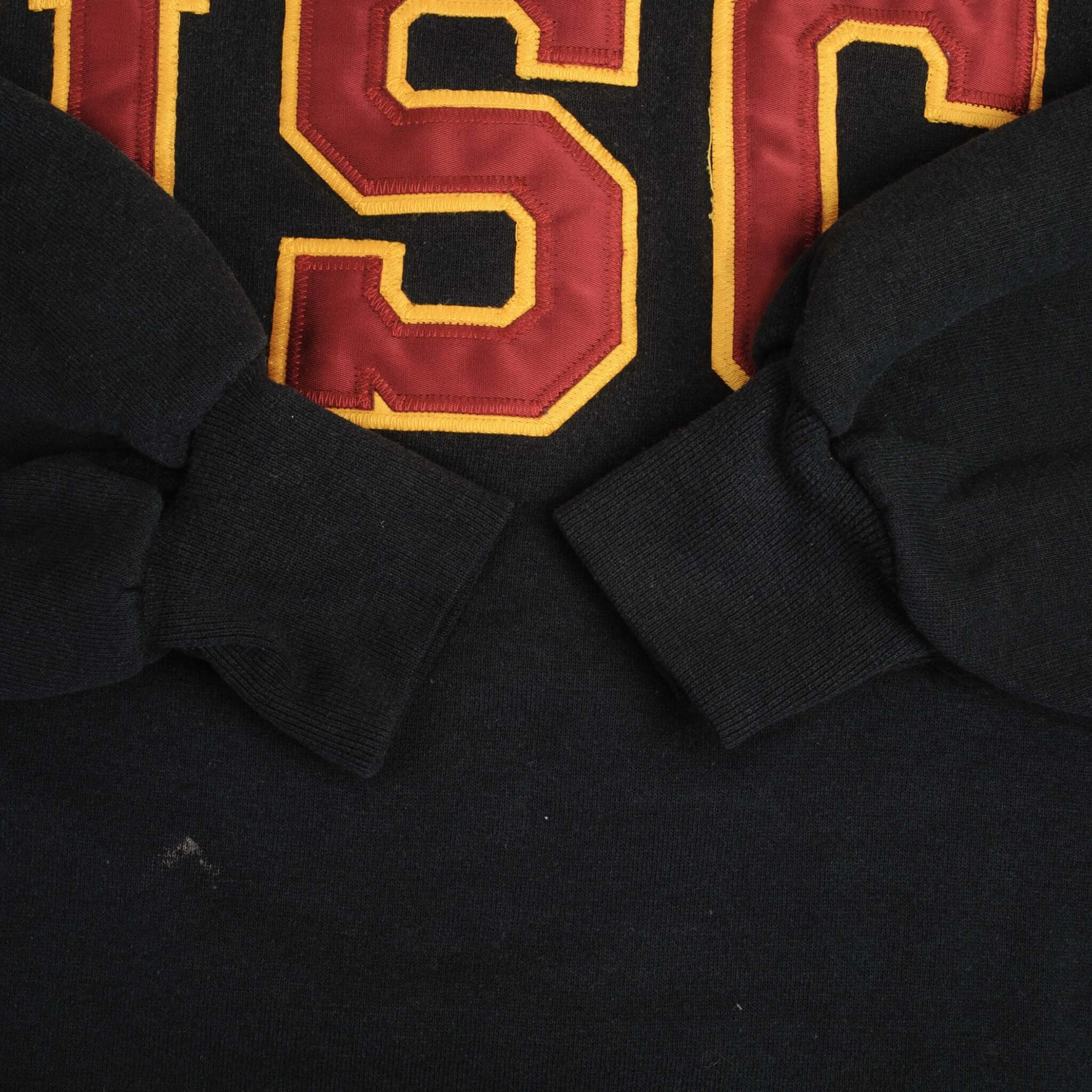 Vintage USC Trojans Russell Black Crewneck Sweatshirt 1990S Size 2XL Made In USA