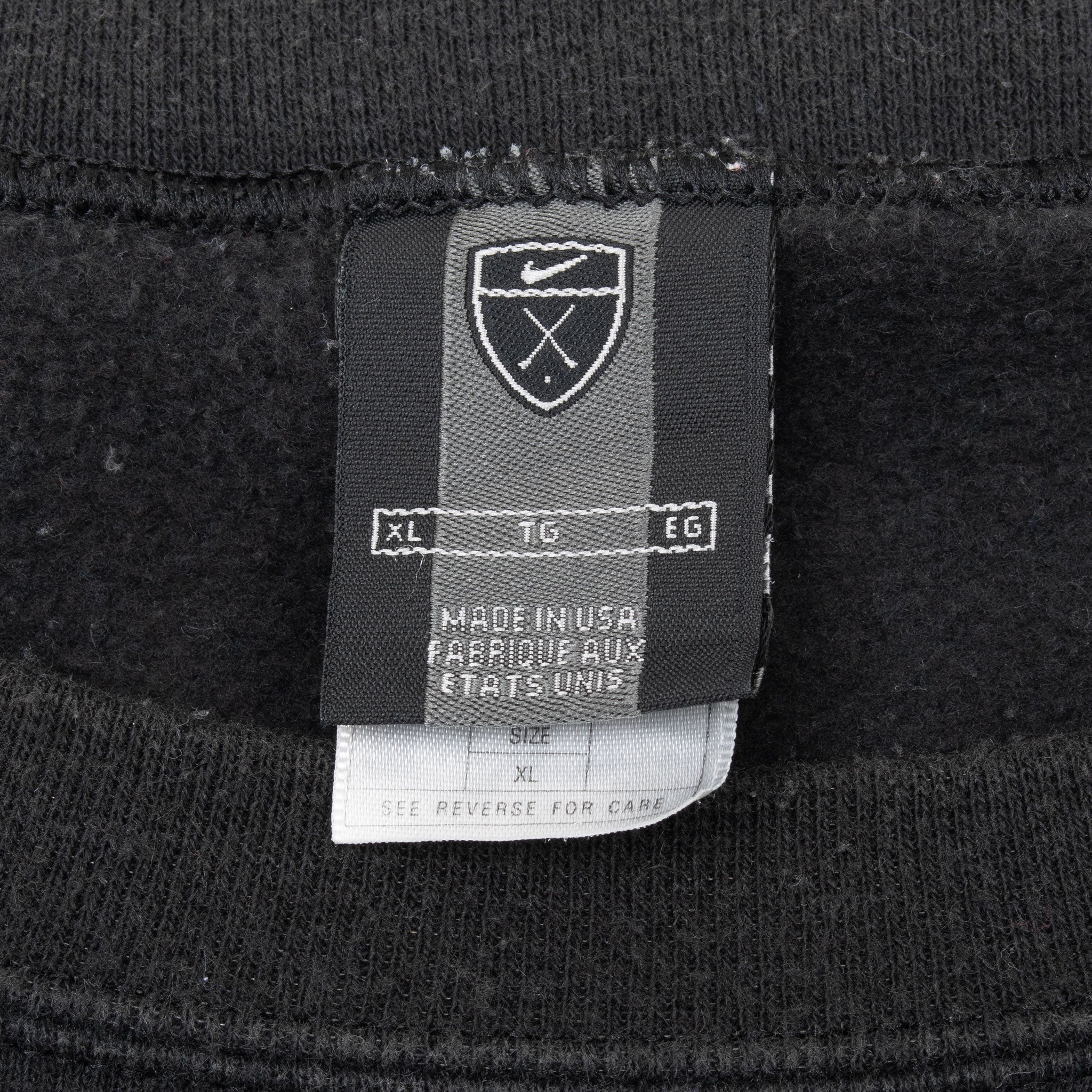 Vintage Nike Golf Black Sweatshirt 1990S Size XL Made In Usa