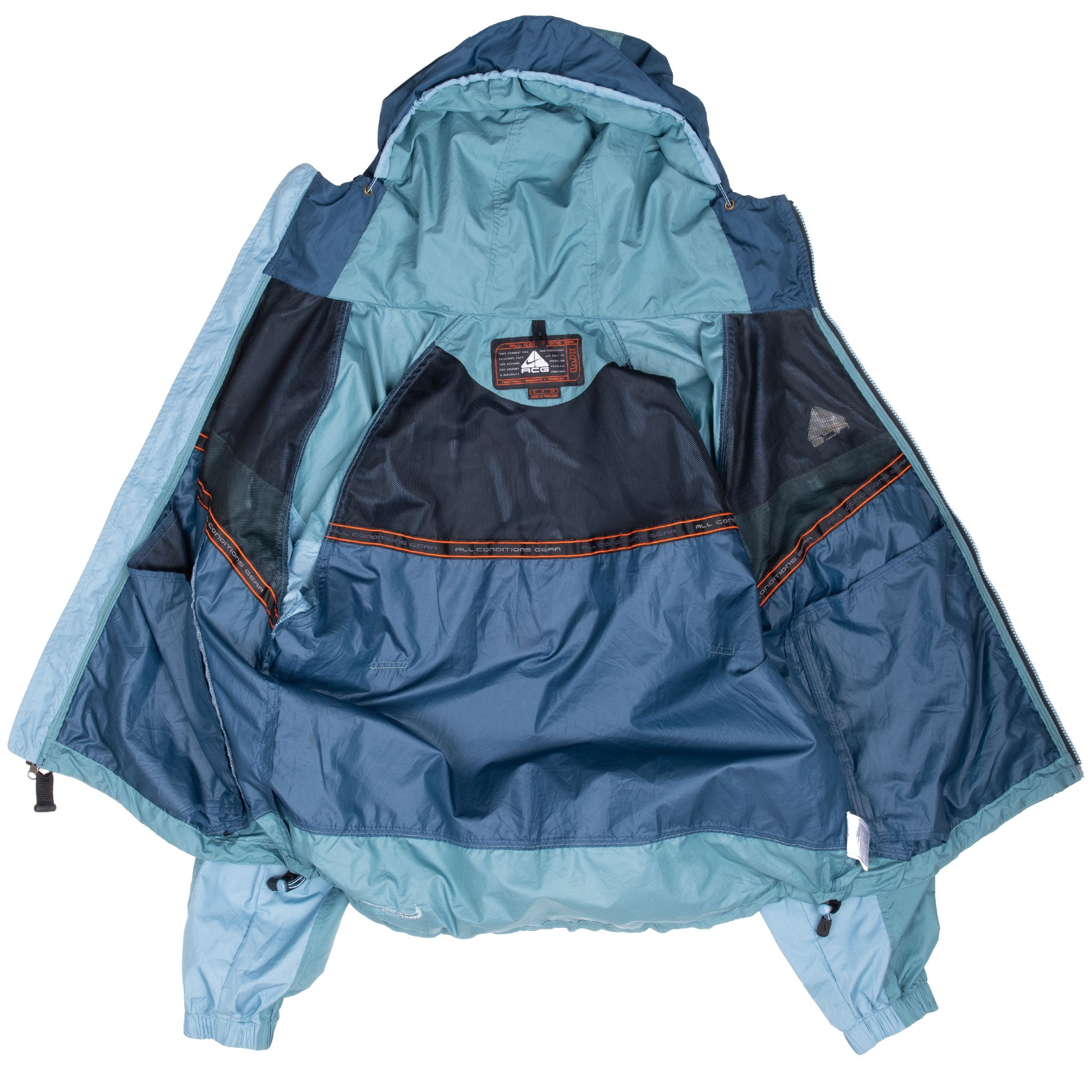 Vintage Nike Acg Blue Windbreaker Jacket 1990S Size Small