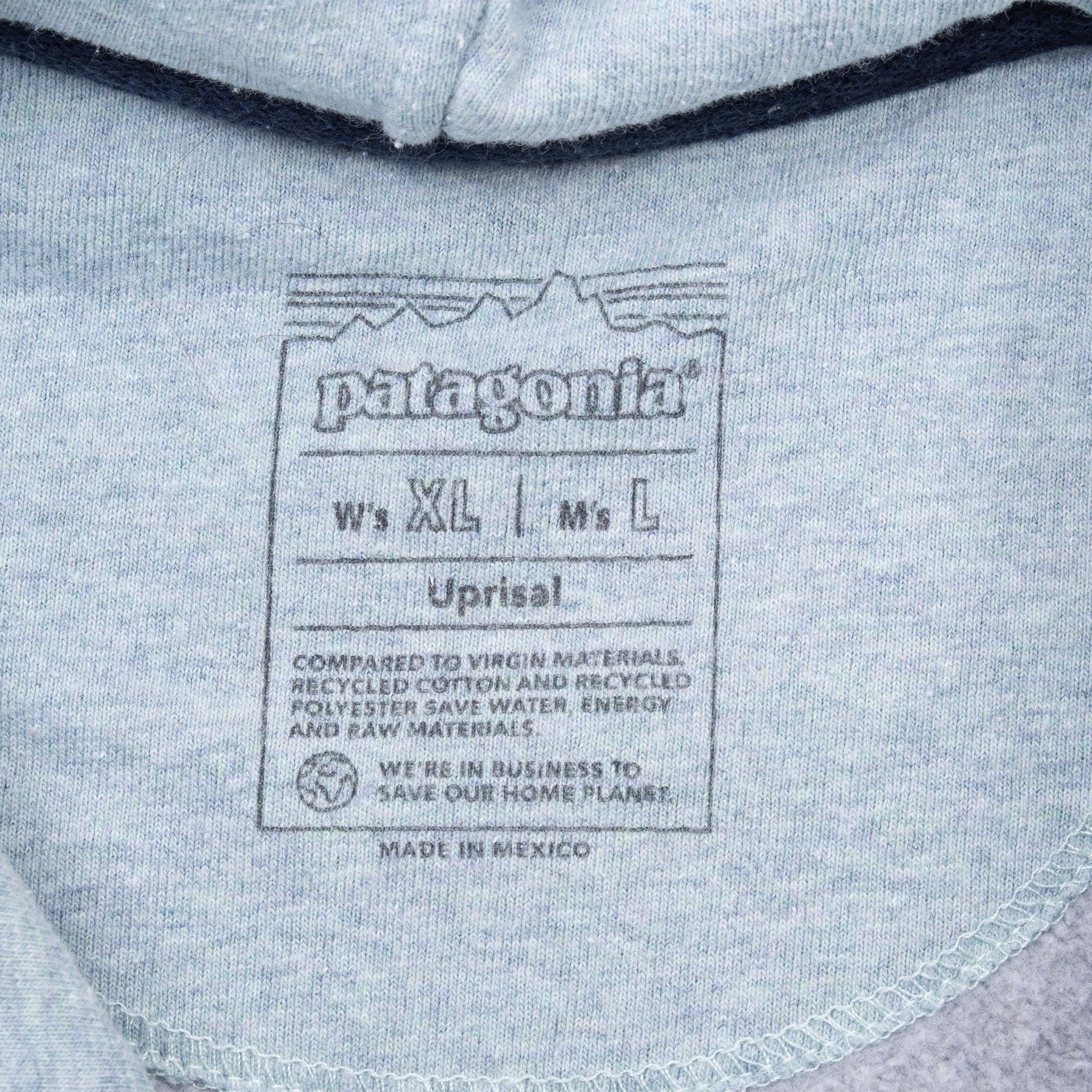 Patagonia Save Our Home Planet Grey Hoodie Sweatshirt Size Large