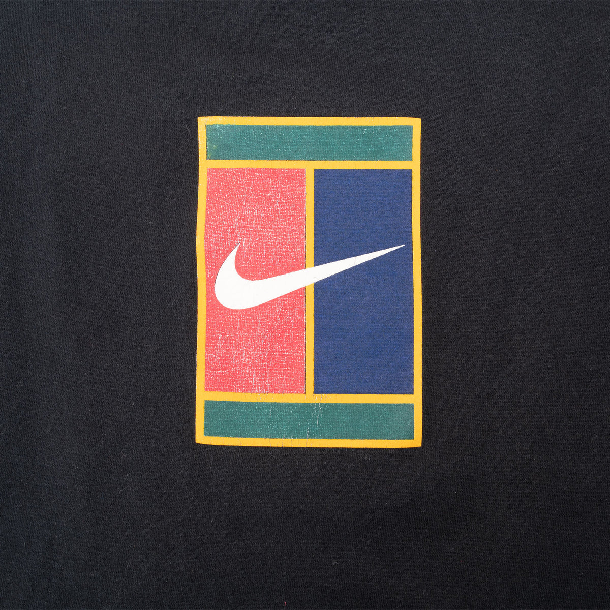 Vintage Nike Court Tennis Black Tee Shirt Late 1990S Size Large