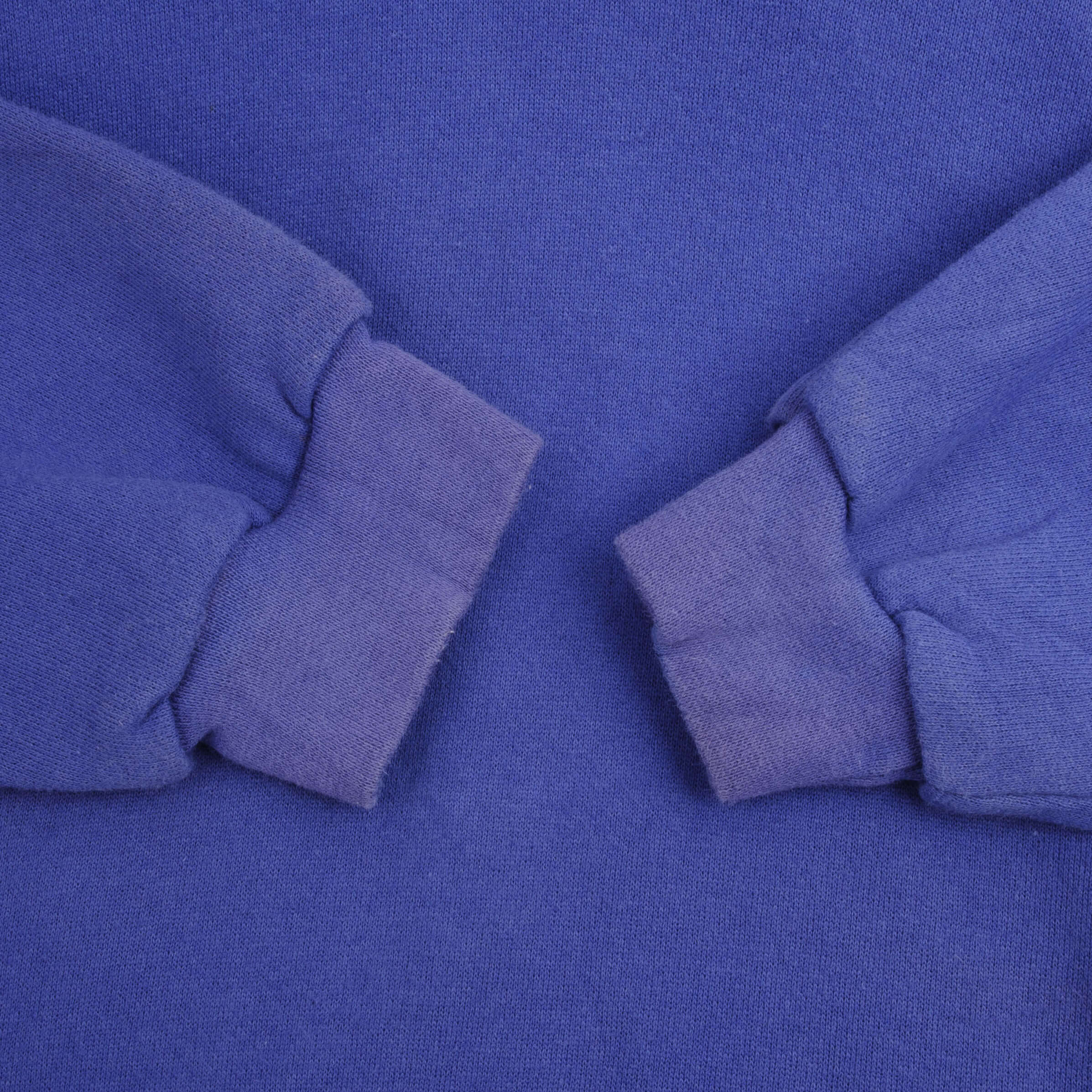 Vintage Nike Classic Swoosh Blue Hoodie Sweatshirt 1990S Size Medium Made In USA