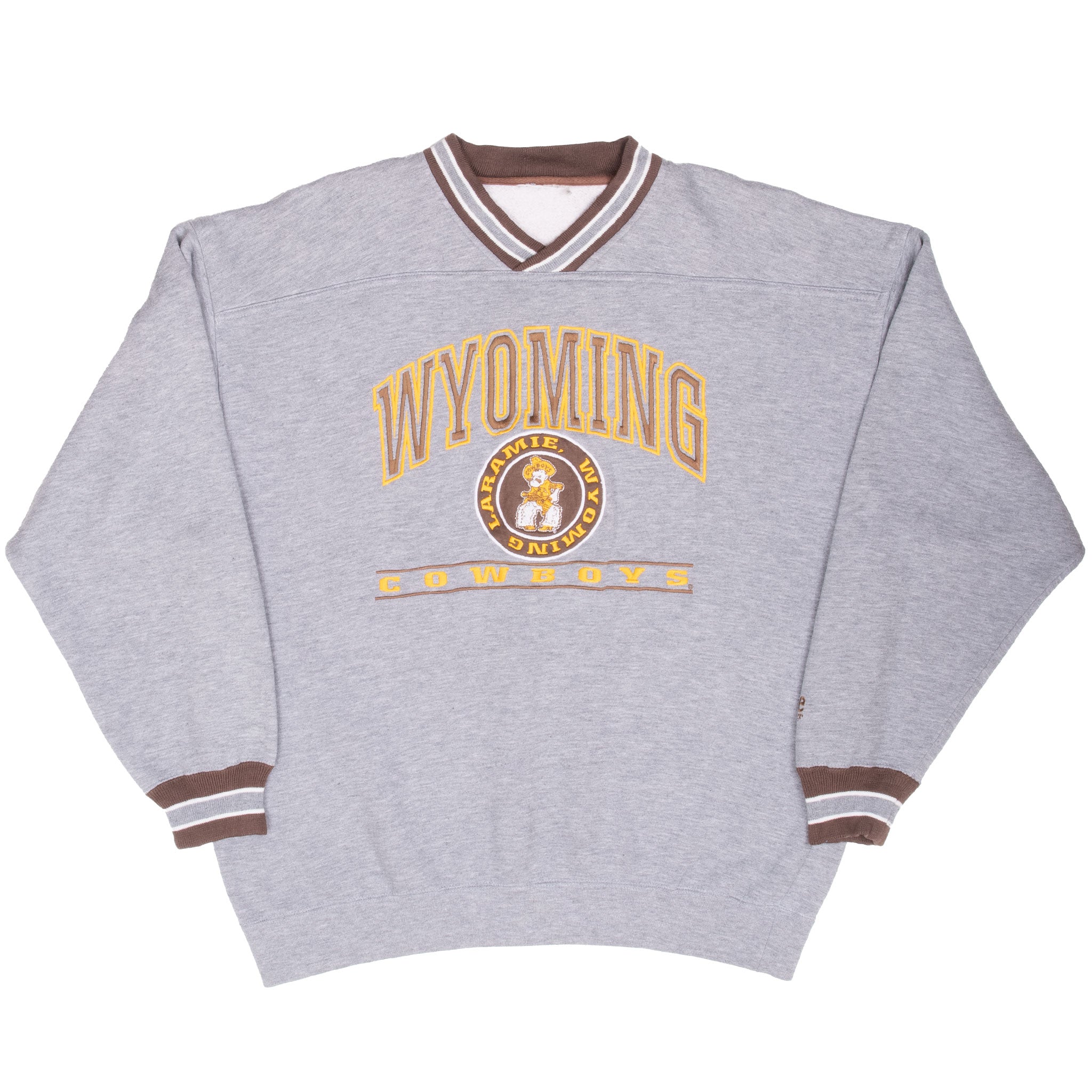 Vintage Ncaa University Of Wyoming Cowboys Sweatshirt 1990S Size Large
