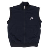 Vintage Nike Classic Swoosh Black Full Zip Vest Sweatshirt 1980S Size Medium