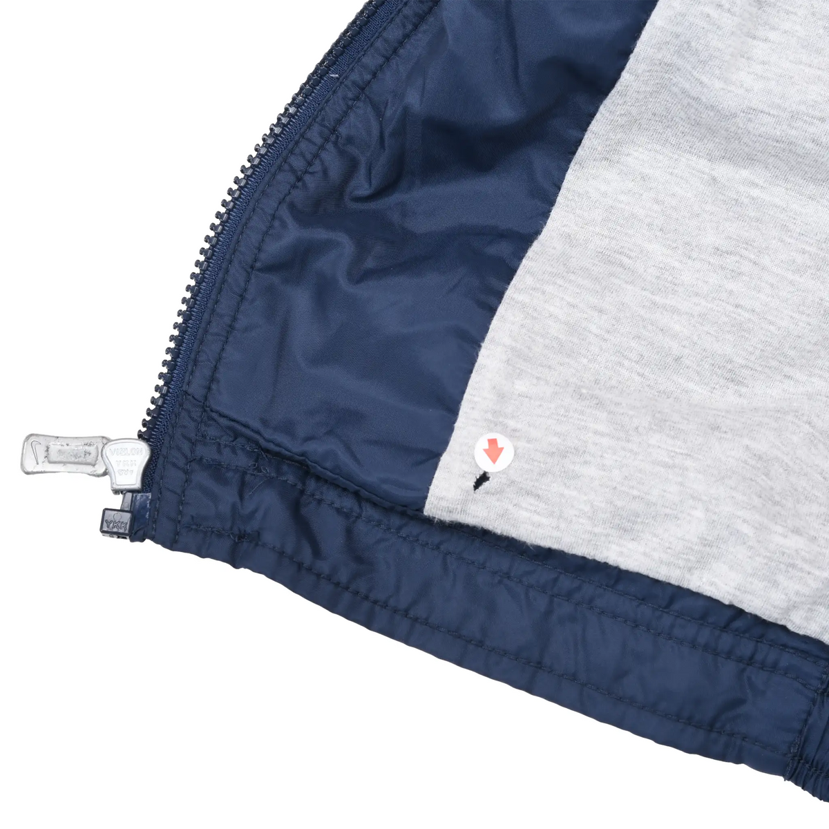 Vintage Nike Classic Swoosh Navy Blue Windbreaker Jacket 1990s Size XL