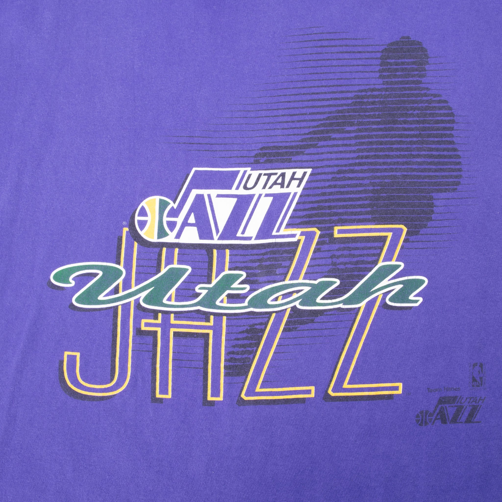 Vintage Nba Utah Jazz Tee Shirt 1990S Size XL With Single Stitch Sleeves