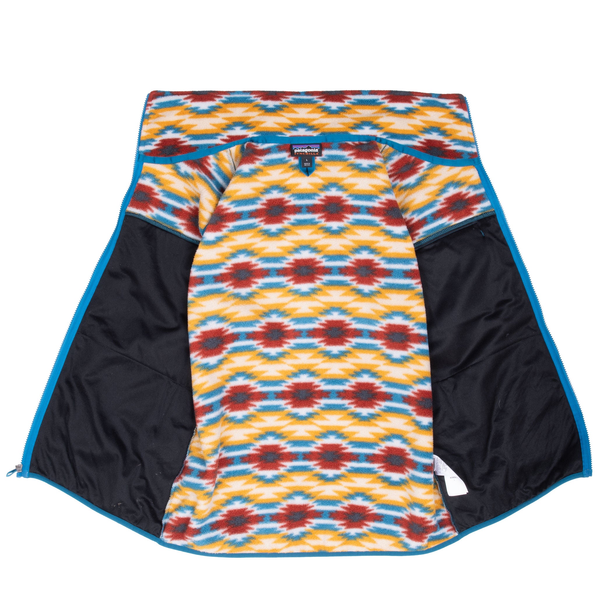 Vintage Patagonia Synchilla Aztek Fleece Vest Jacket 2000S Size Large Women