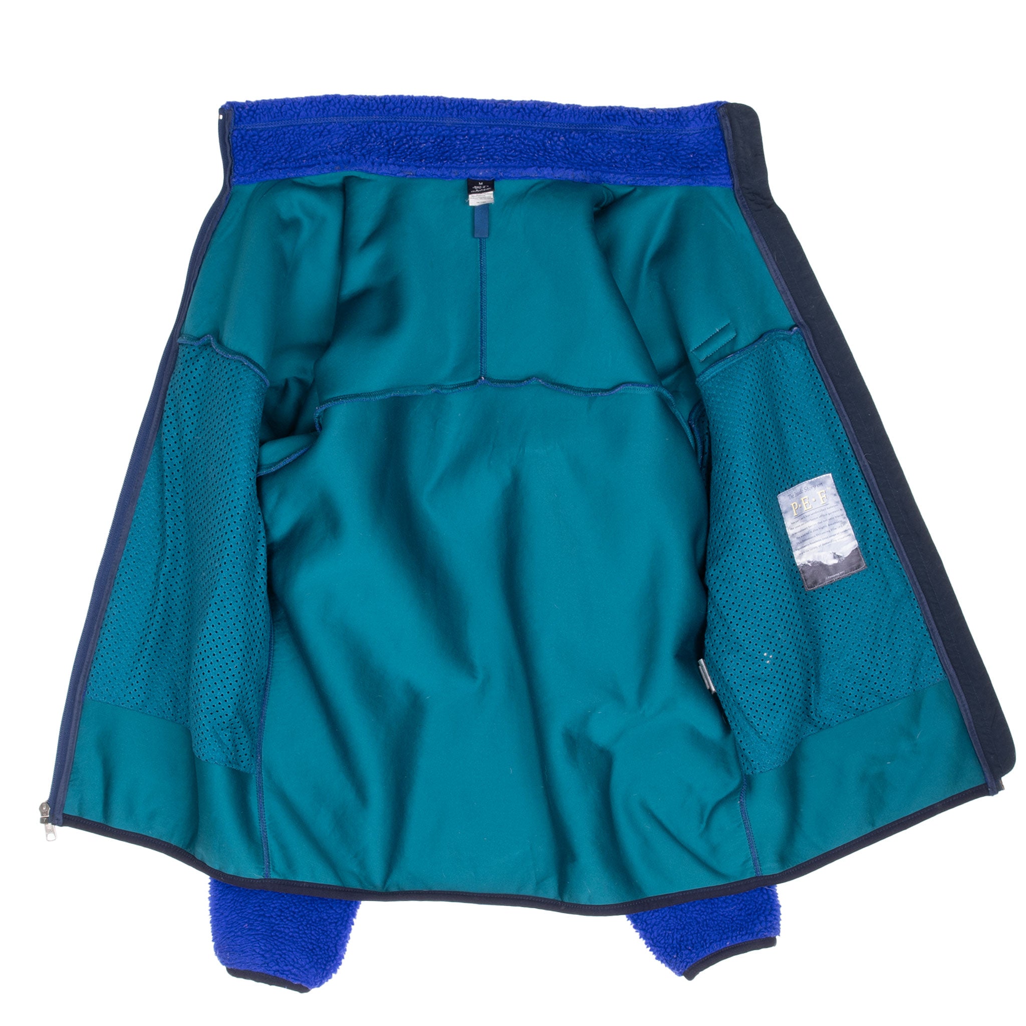 Vintage Patagonia Blue Retro-X Deep Pile 1990S Fleece Jacket Size Medium Made In Usa