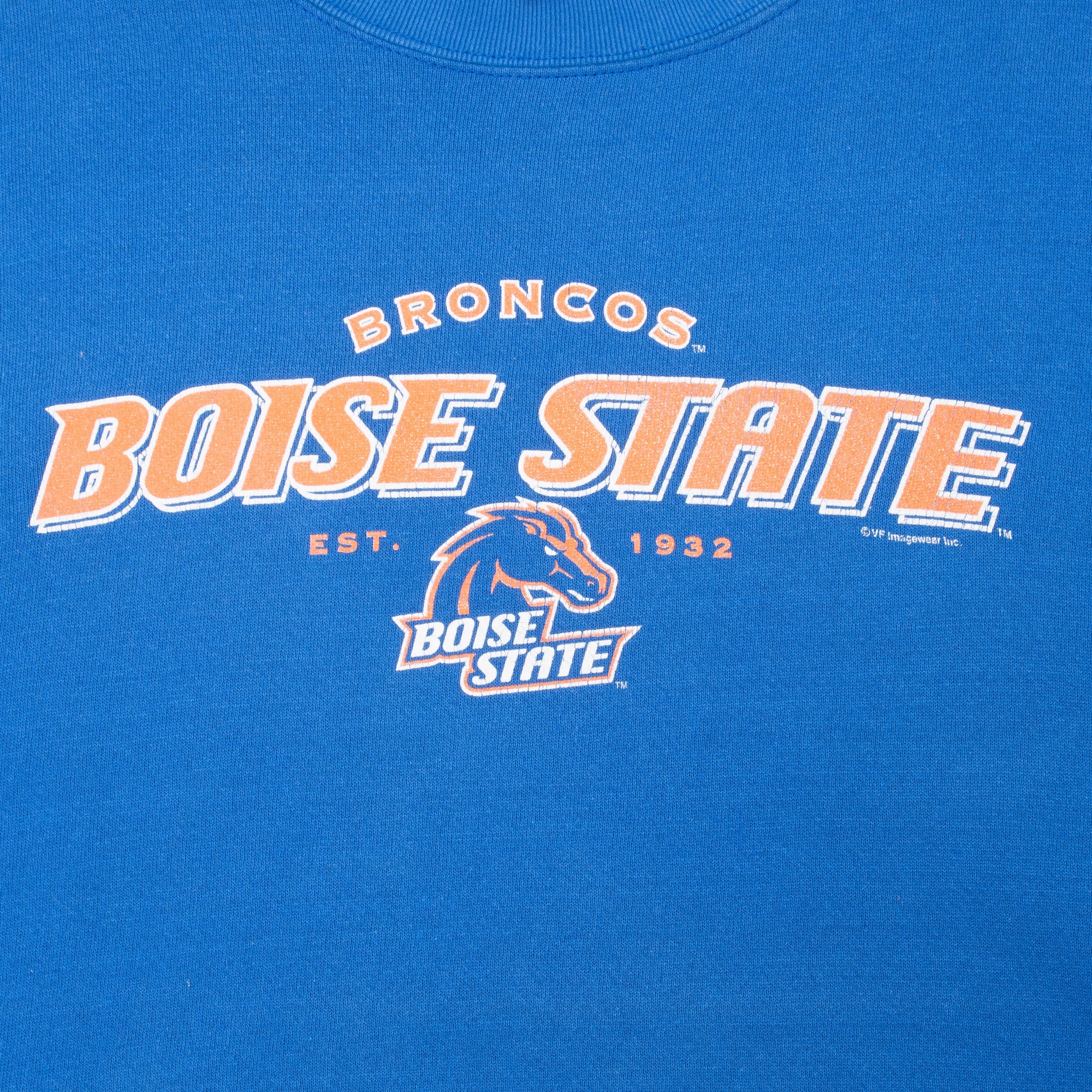 Vintage Ncaa Boise State Broncos Blue Sweatshirt 1990S Size Large