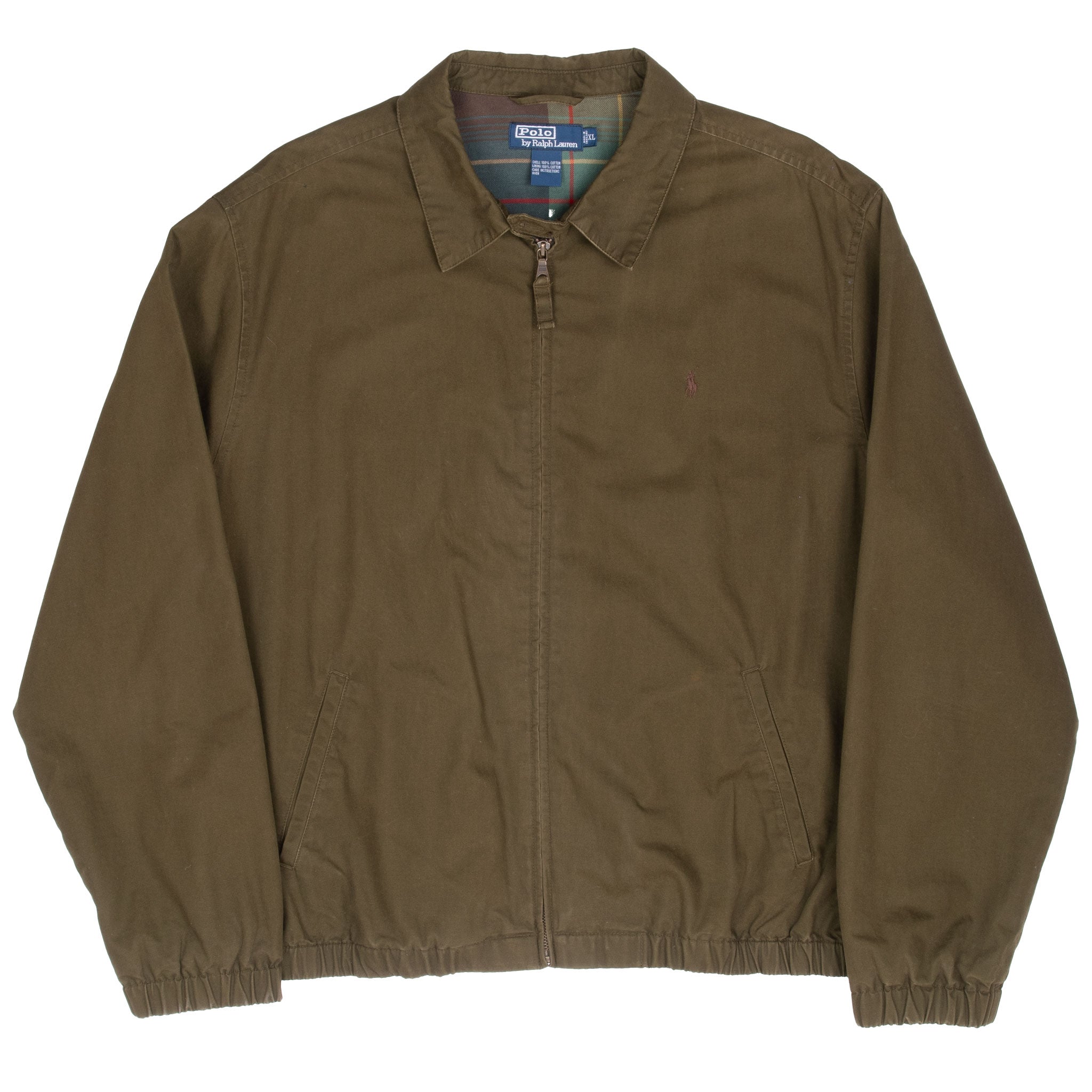 Vintage Polo Ralph Lauren Olive Green Harrington Golf Jacket 1990S Size XL