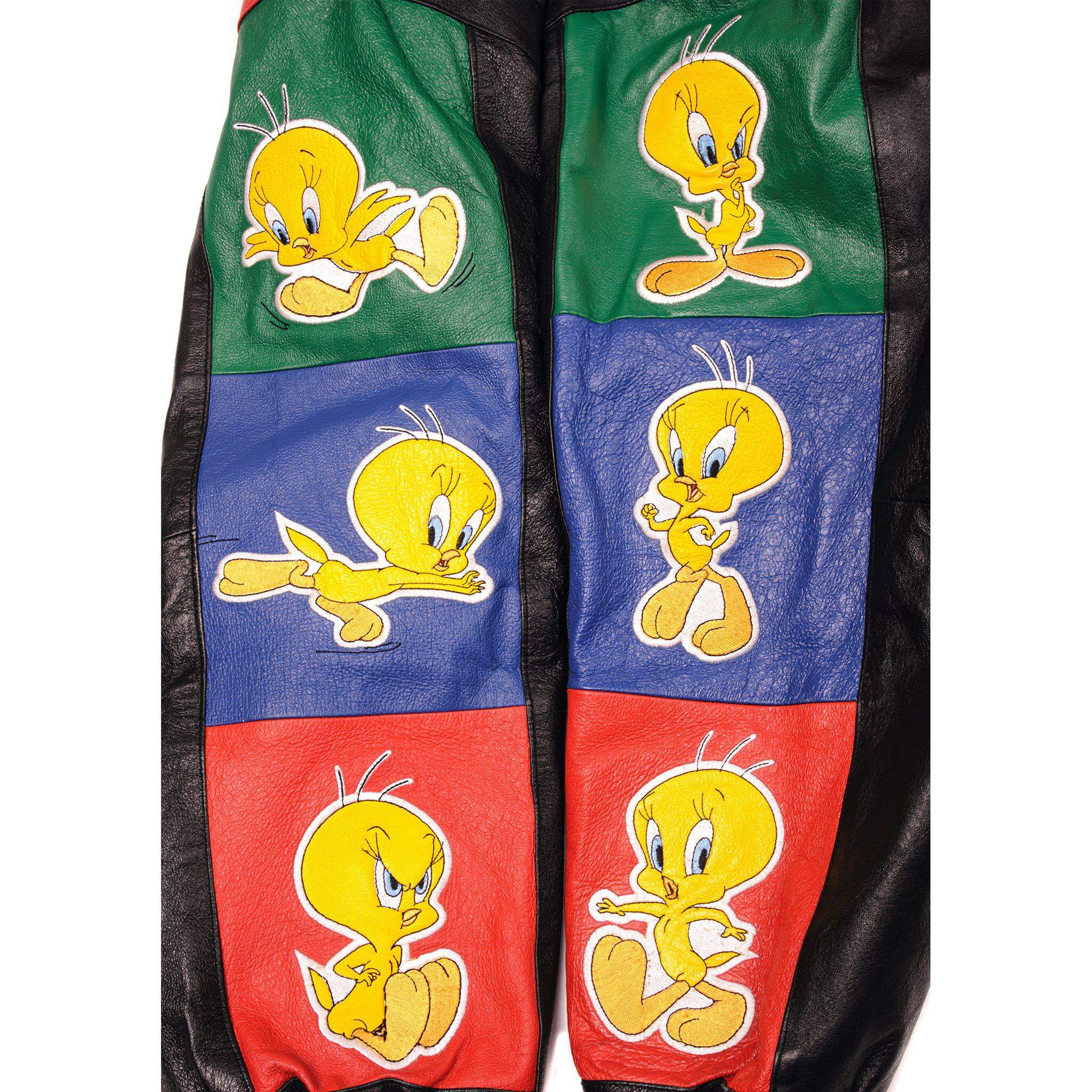 VINTAGE LOONEY TUNES TWEETY LEATHER JACKET 1999 SIZE 3XL