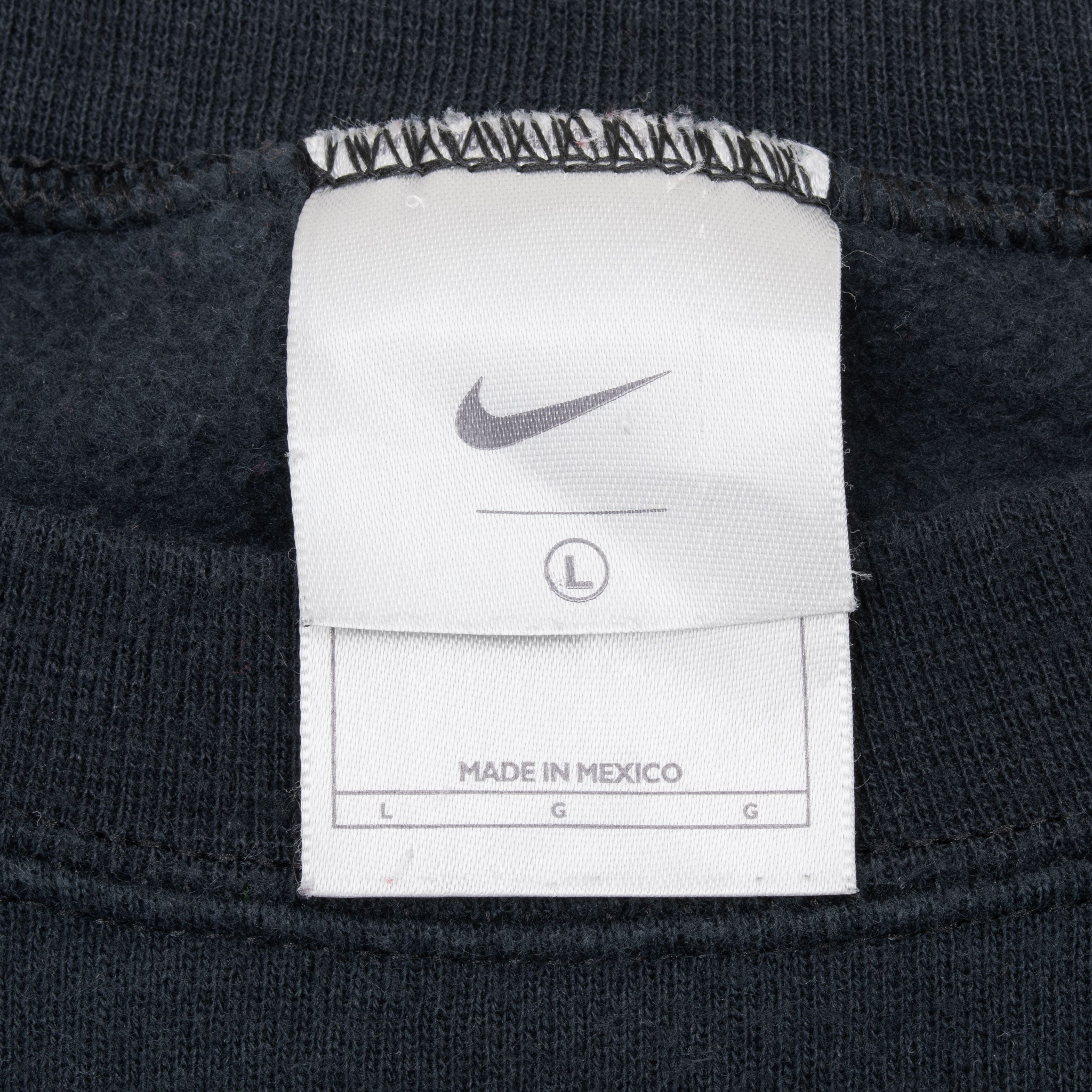 Vintage Black Nike Classic Small Swoosh Sweatshirt 2000s Size Large