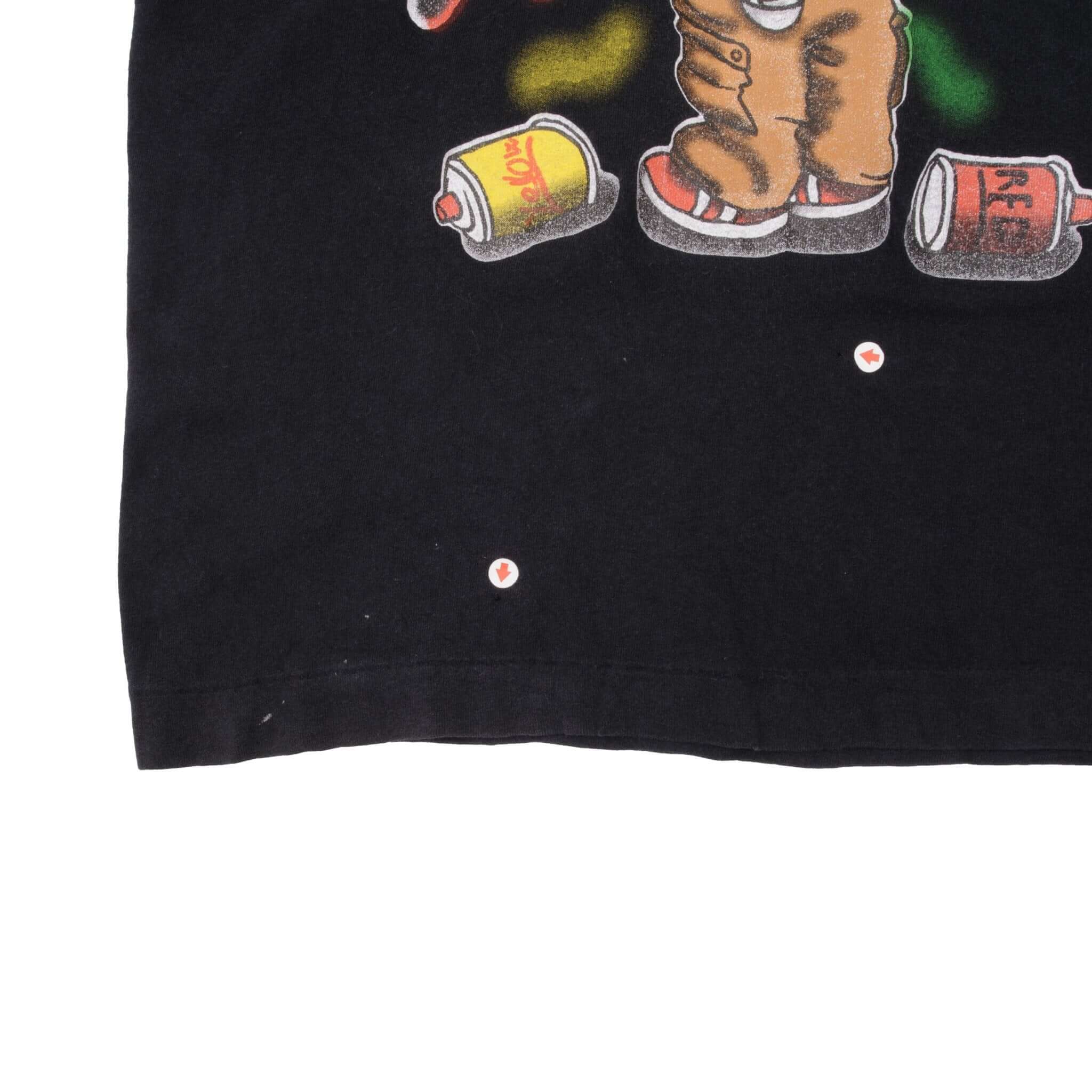 VINTAGE THE SIMPSONS BART GRAFFITI TEE SHIRT 1990S SIZE MEDIUM MADE IN USA