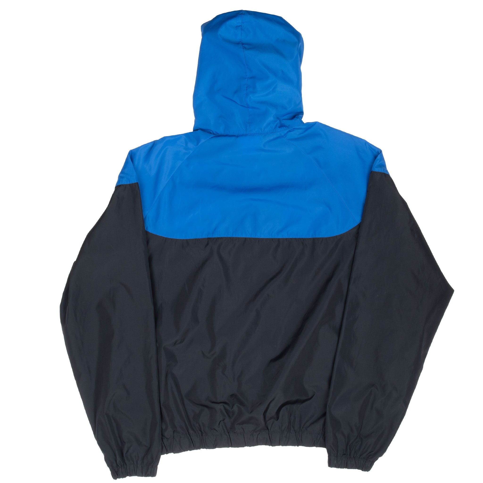 Vintage Nike Classic Swoosh Blue Hooded Windbreaker Jacket Late 1980S Size XL