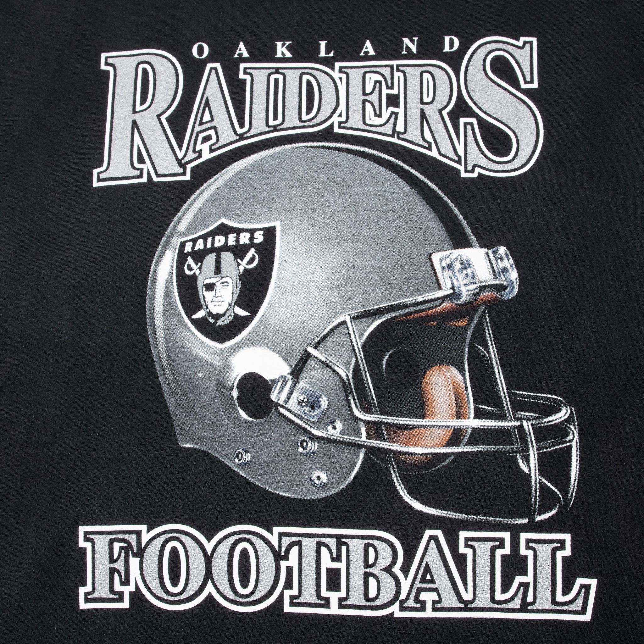 Vintage Nfl Oakland Raiders Black Tee Shirt 1990S Size Large