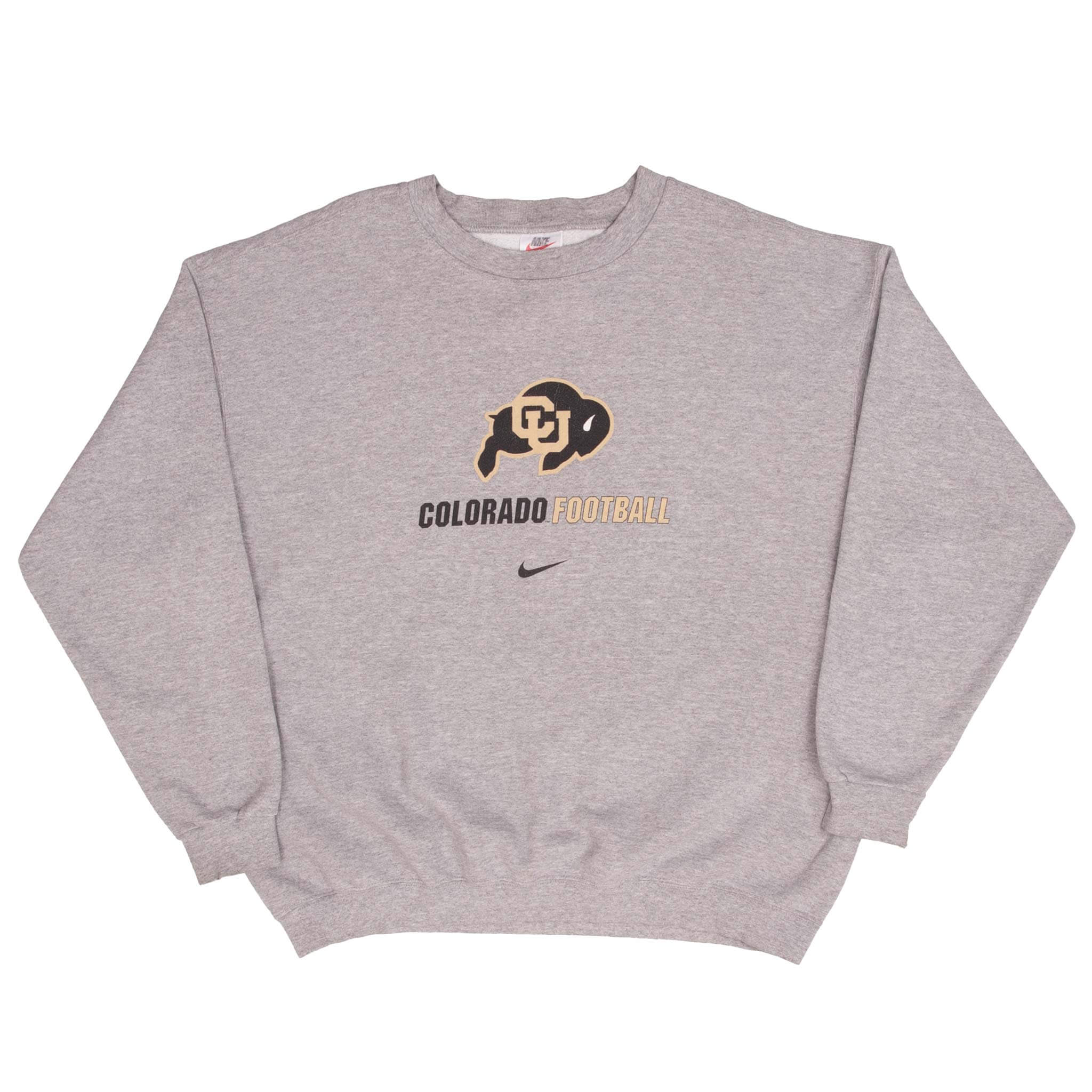 Vintage Nike Ncaa Colorado Golden Buffaloes Grey Sweatshirt 1990S Size XL Made In USA