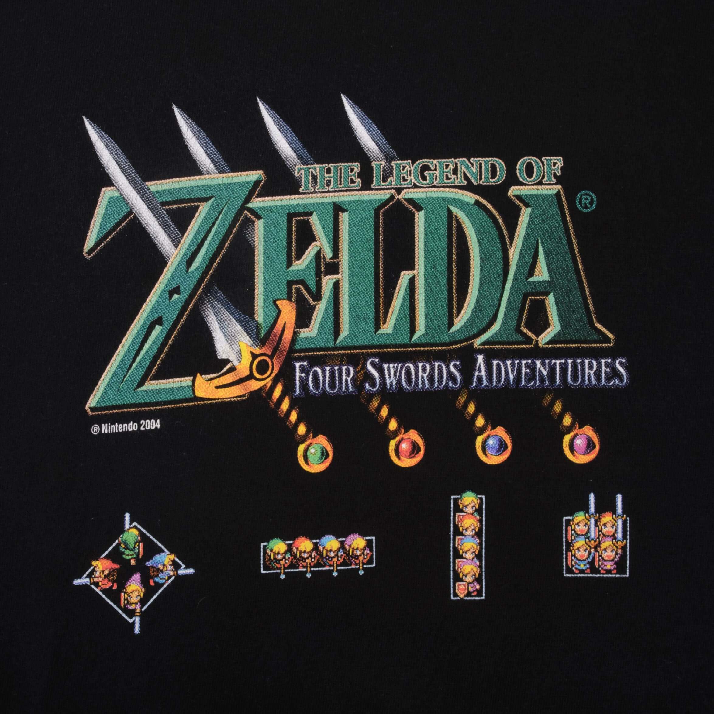 Vintage Nintendo The Legend Of Zelda Four Sword Adventure 2004 Tee Shirt Size Large