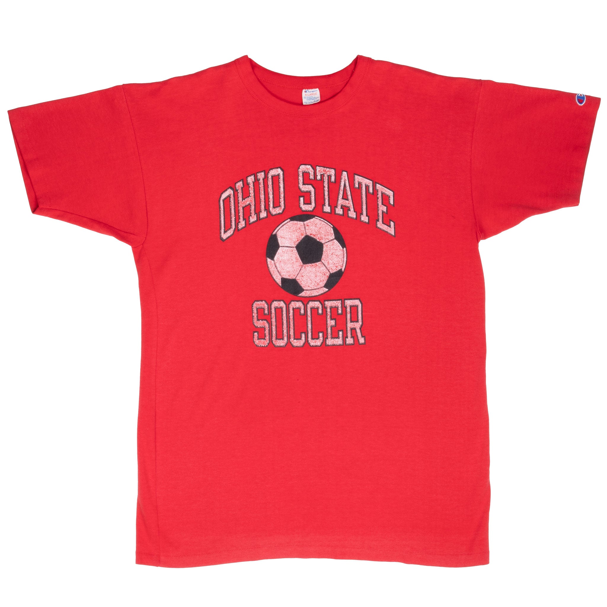 Vintage Ohio State Buckeyes Soccer Champion Tee Shirt 1980S Size Large Made In USA With Single Stitch Sleeves