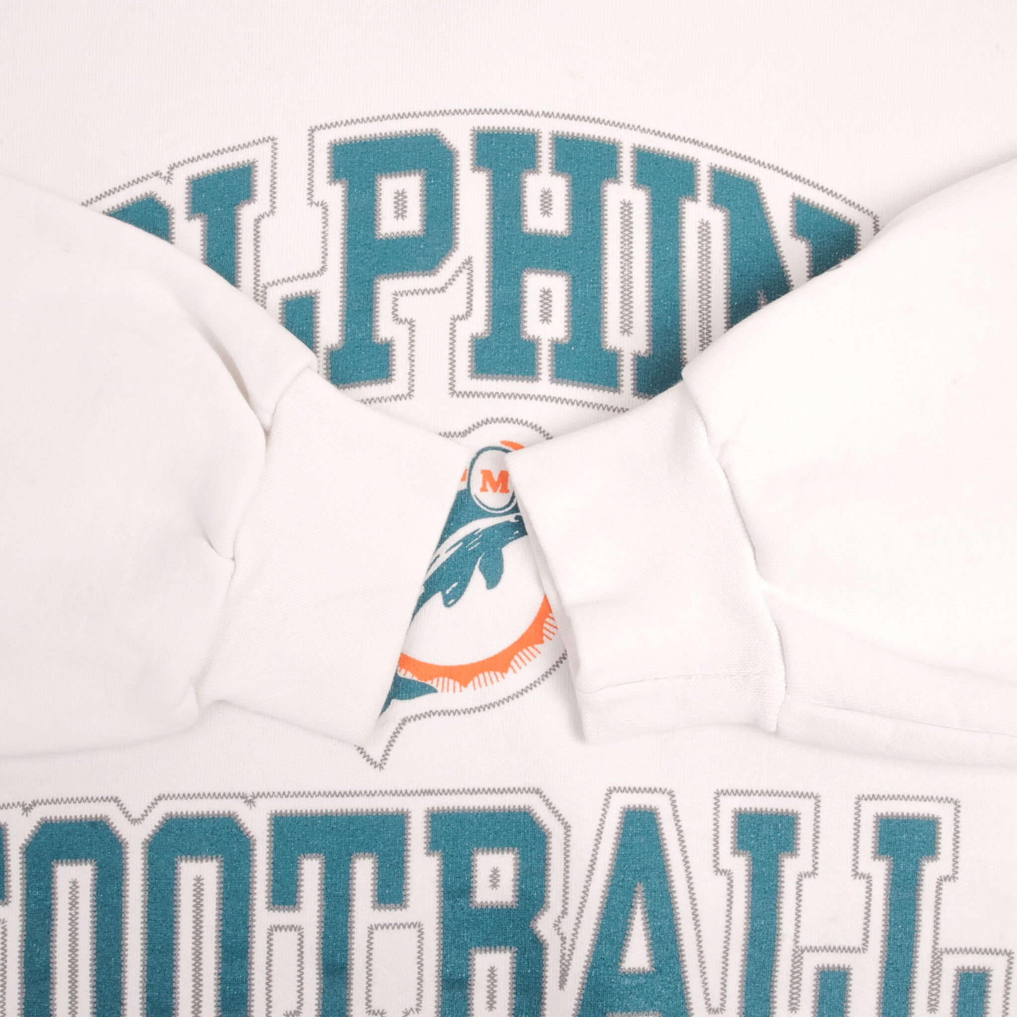 Vintage Nfl Miami Dolphins Football 1990S Starter White Sweatshirt Size Xl Made In USA