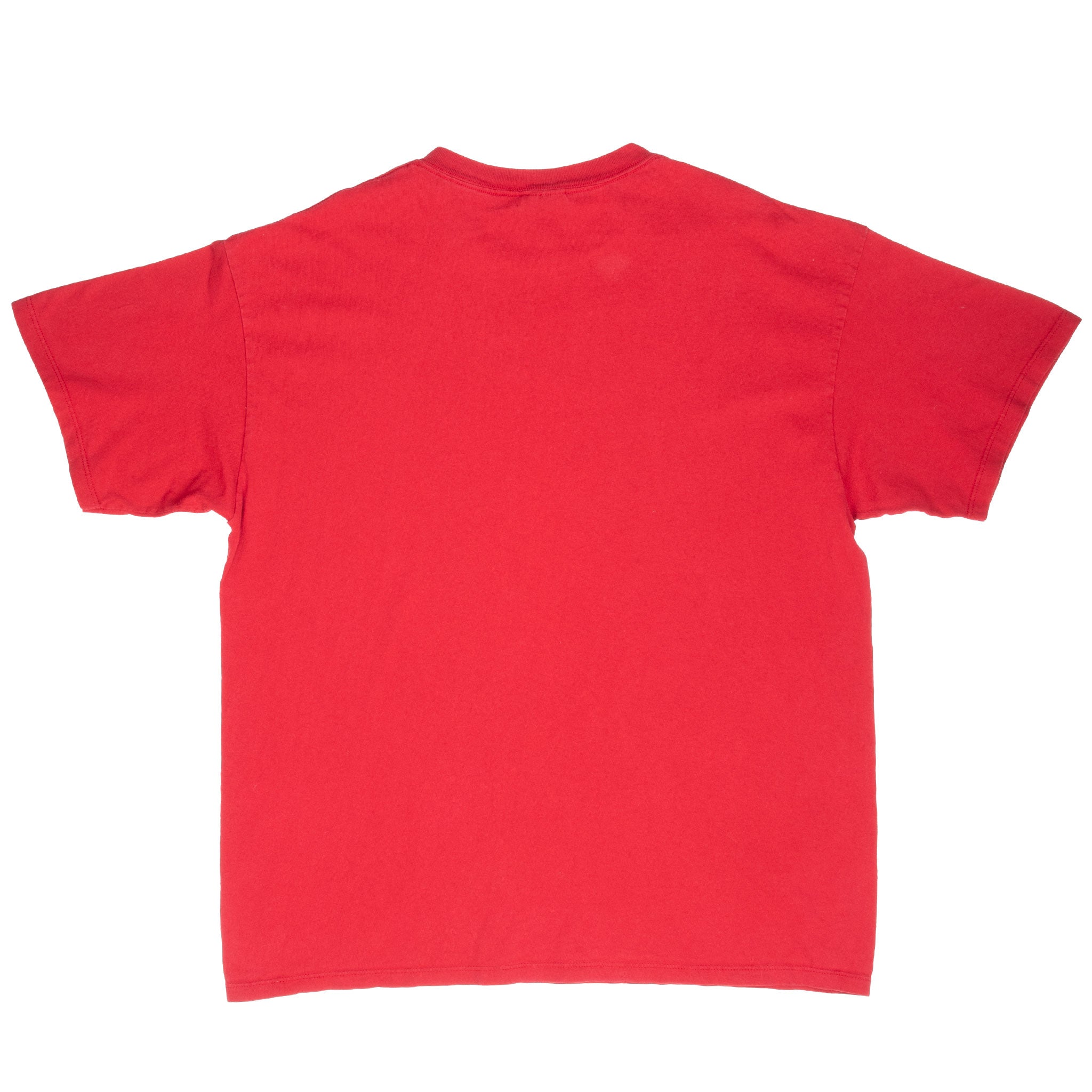 Vintage Nike Big Swoosh Red Tee Shirt 1990S Size XL Made In Usa