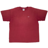 Vintage Nike Classic Swoosh Burgundy Tee Shirt 2000S Size XL