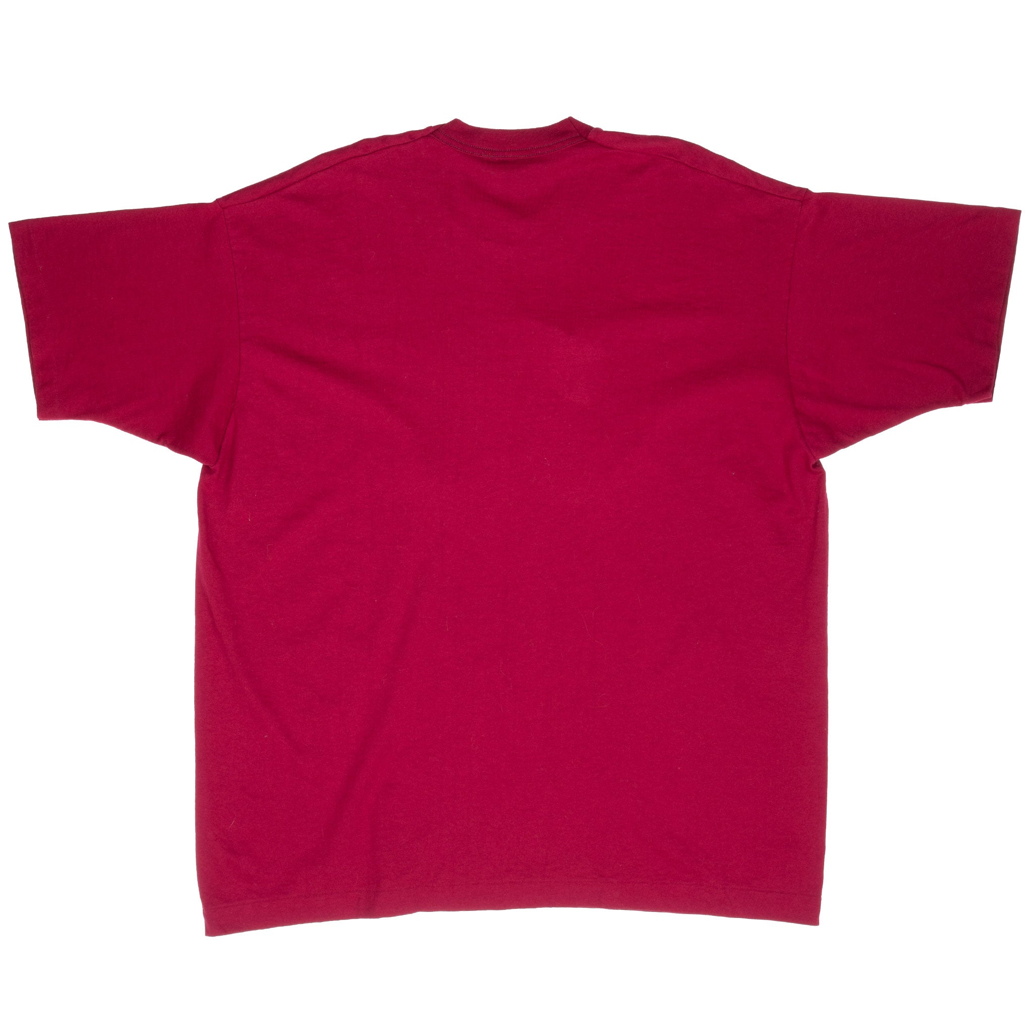 Vintage Nike Air Spellout Burgundy Tee Shirt Late 1980S Size 2XL Made In Usa With Single Stitch Sleeves