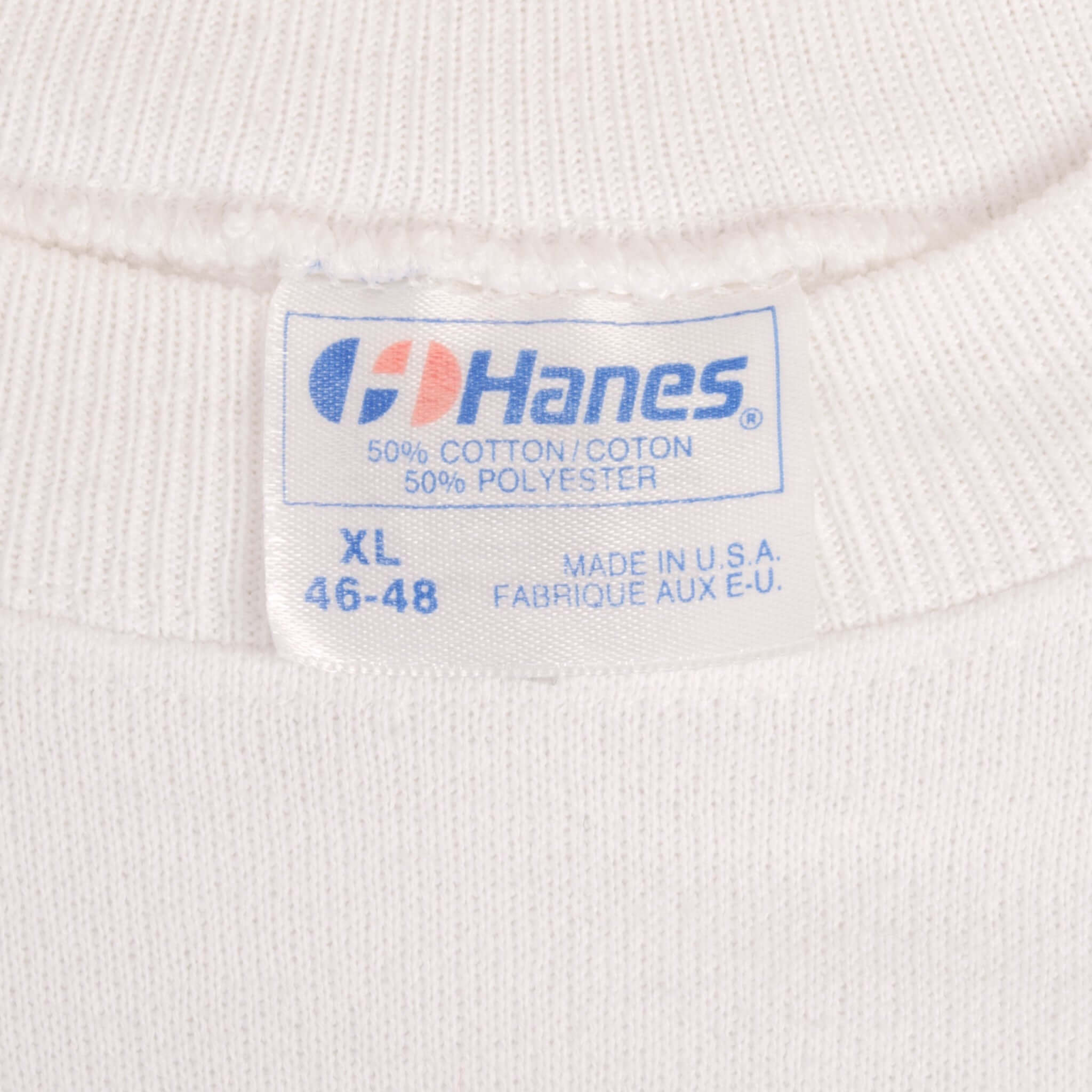 Vintage Nfl Chicago Bears Hanes White Sweatshirt 1980S Size XL Made In USA