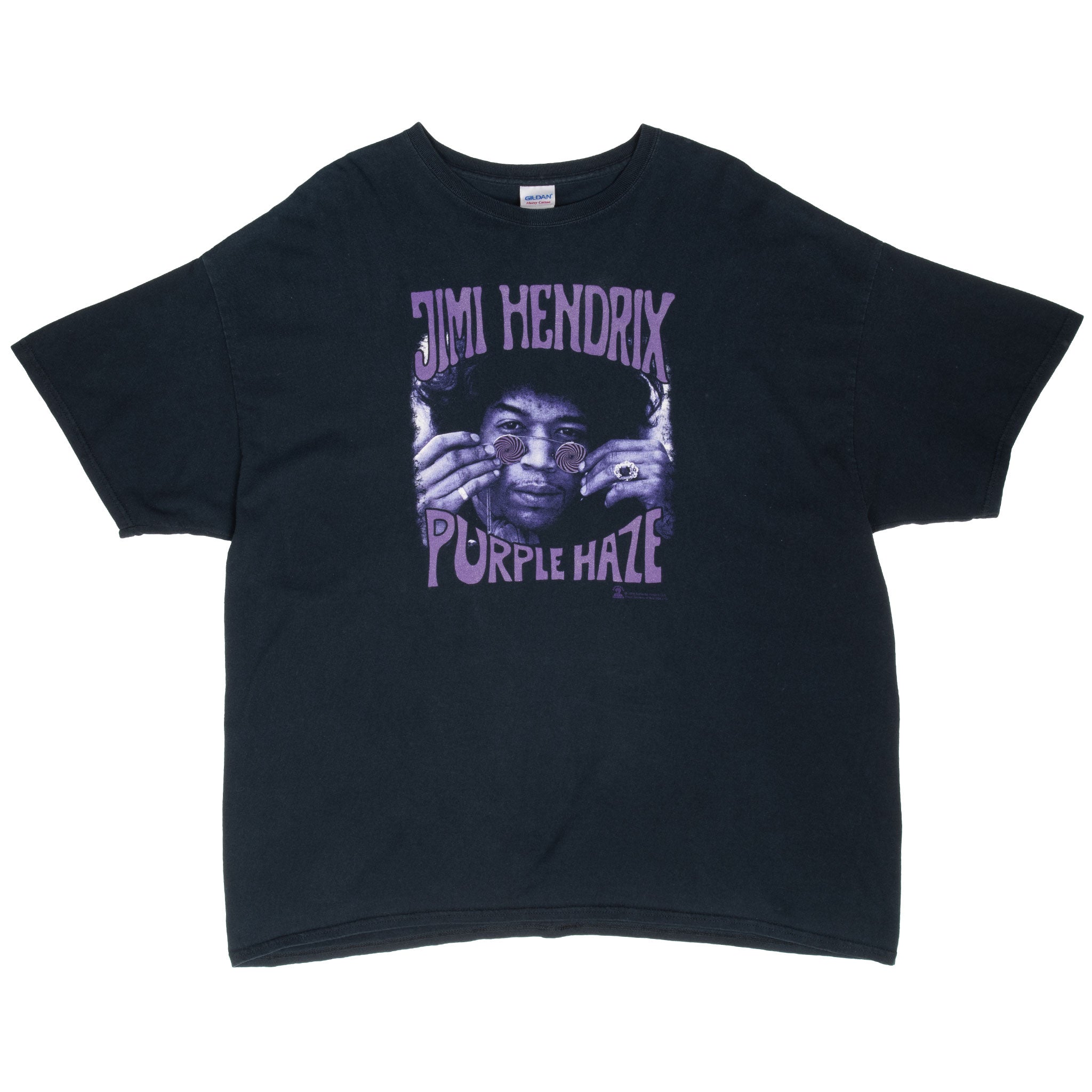 Vintage Jimi Hendrix Purple Haze 2005 Black Tee Shirt Size 2XL