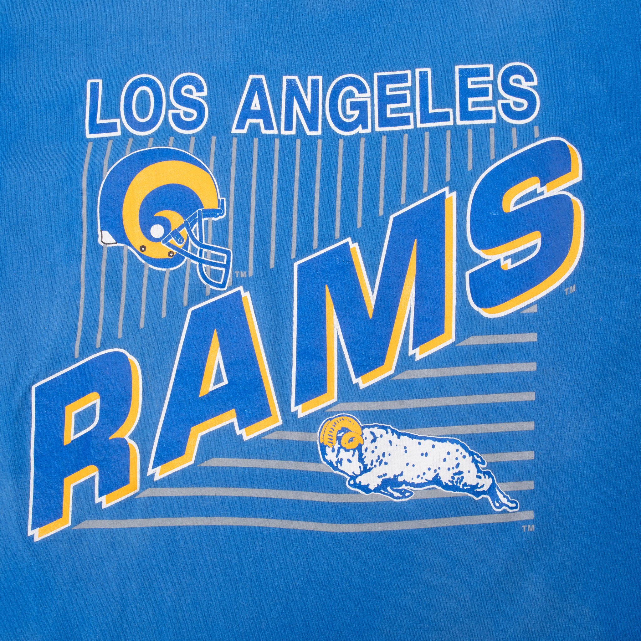 Vintage Nfl Los Angeles Rams Champion 1990S Tee Shirt Large Made In Usa With Single Stitch Sleeves
