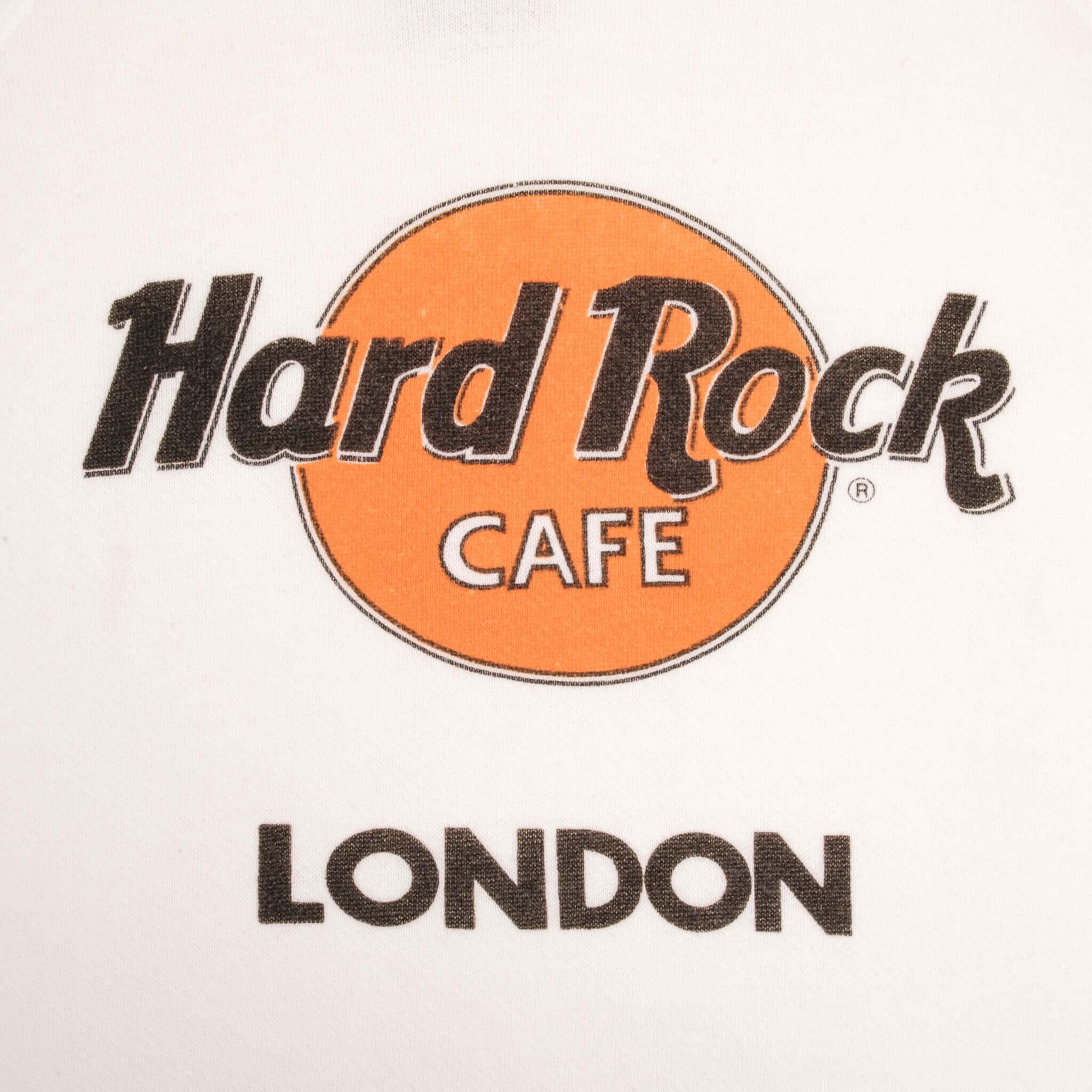 Vintage Hard Rock Cafe London White Sweatshirt 1980S Size Large