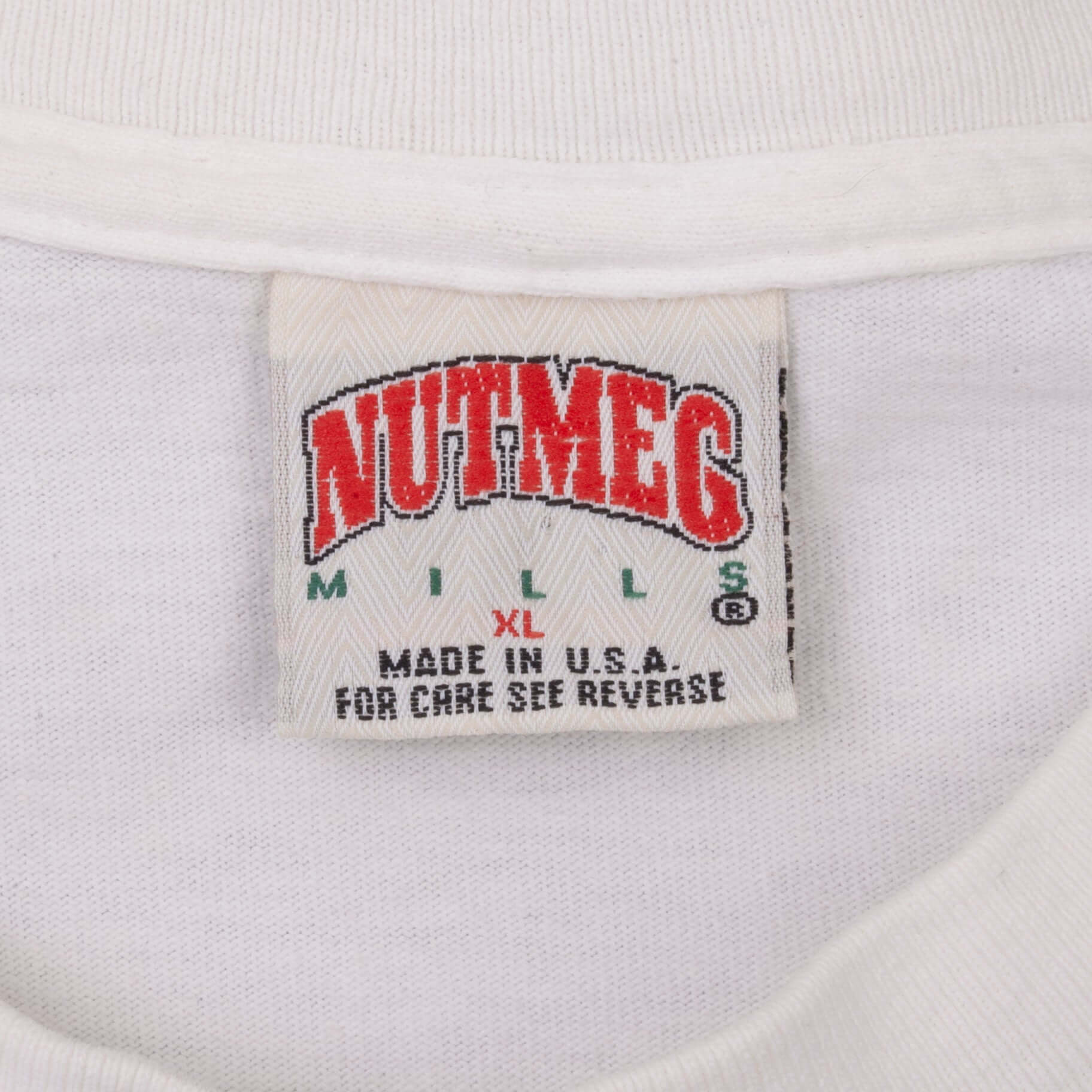 Vintage NFL San Diego Chargers Embroidered Nutmeg Tee Shirt 1990s Size XL Made In USA With Single Stitch Sleeves