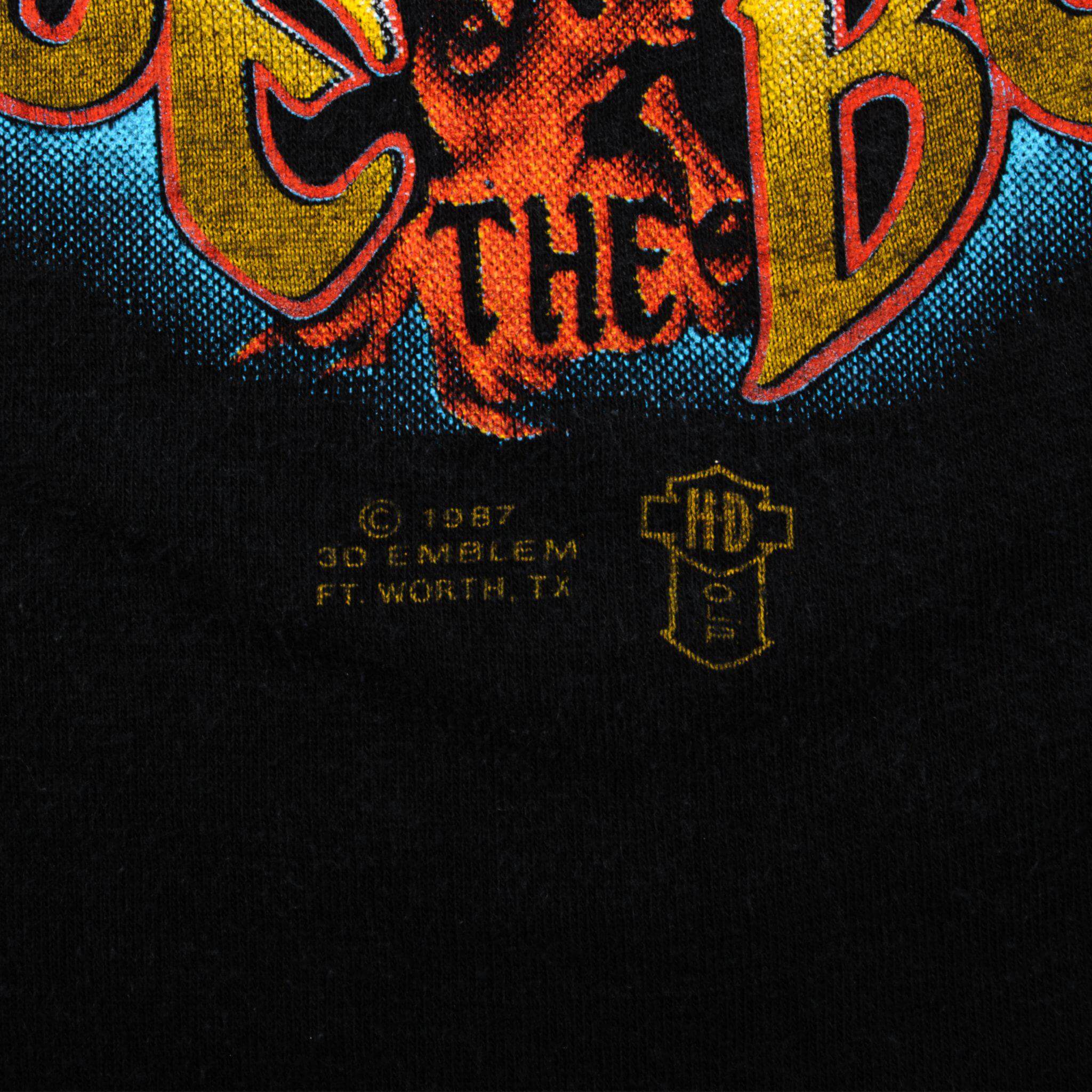 VINTAGE 3D EMBLEM HARLEY DAVIDSON TEE SHIRT 1987 SIZE MEDIUM MADE IN USA