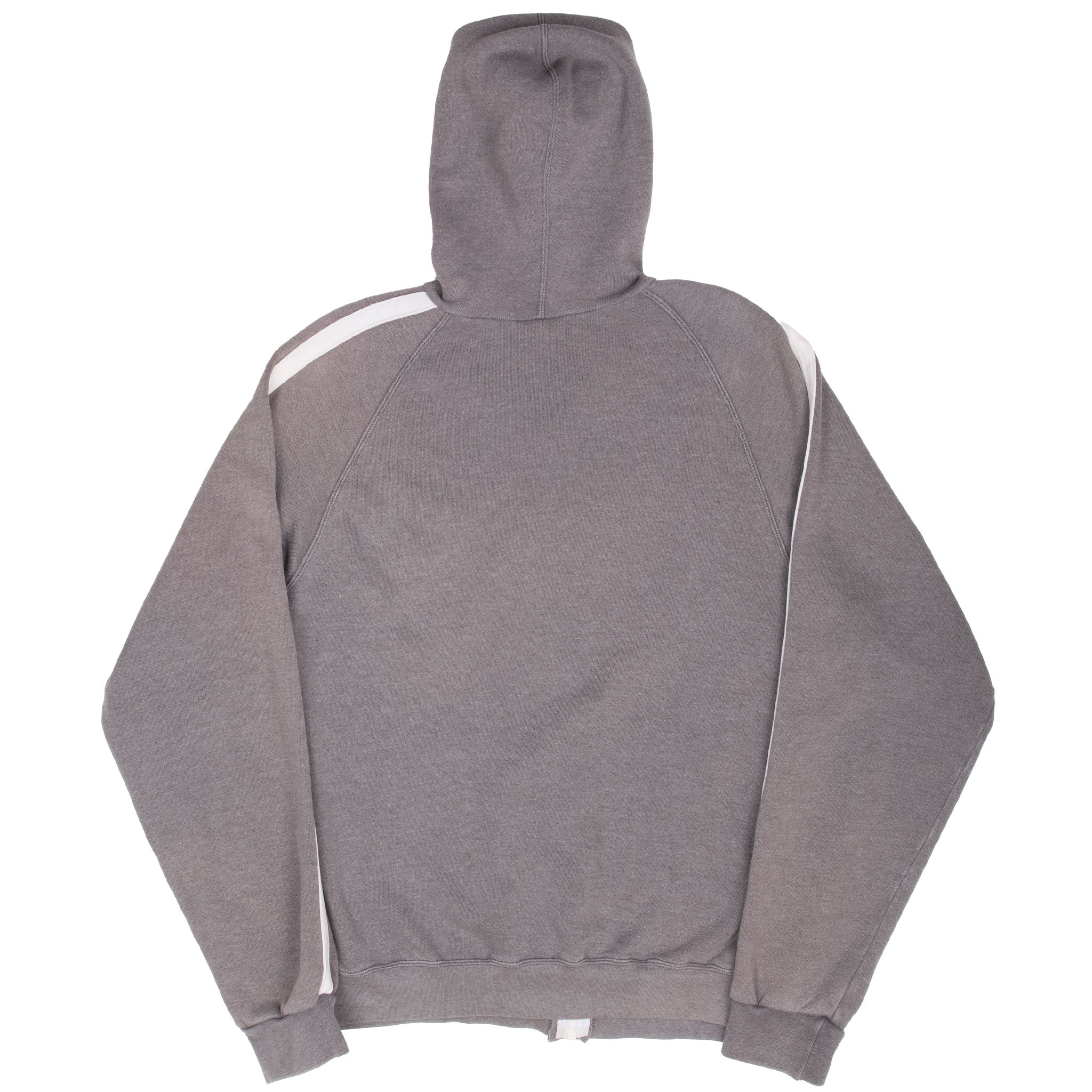 Vintage Nike Grey Full Zip Hoodie Sweatshirt 1990S Size Large