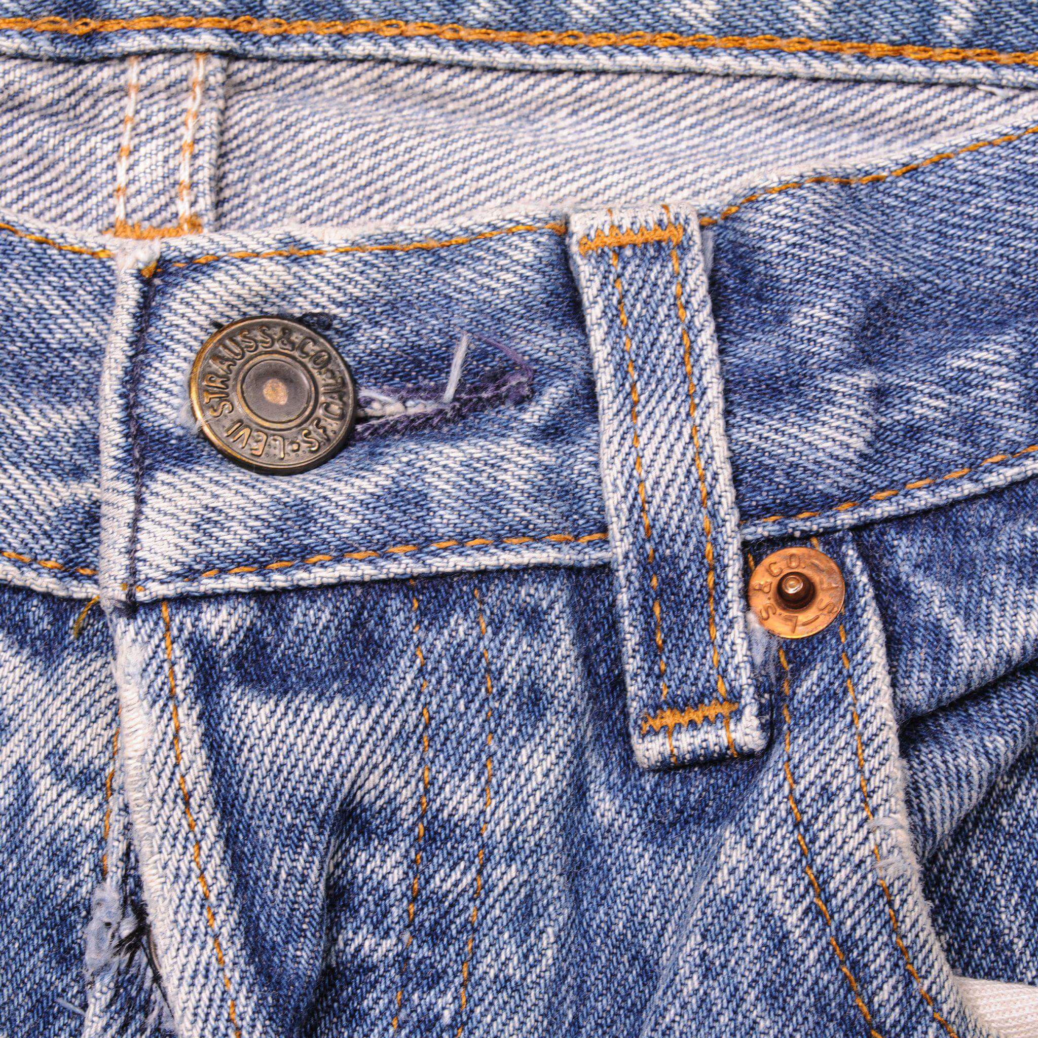 VINTAGE LEVIS 501 JEANS INDIGO 1980s SIZE W30 L30 MADE IN USA