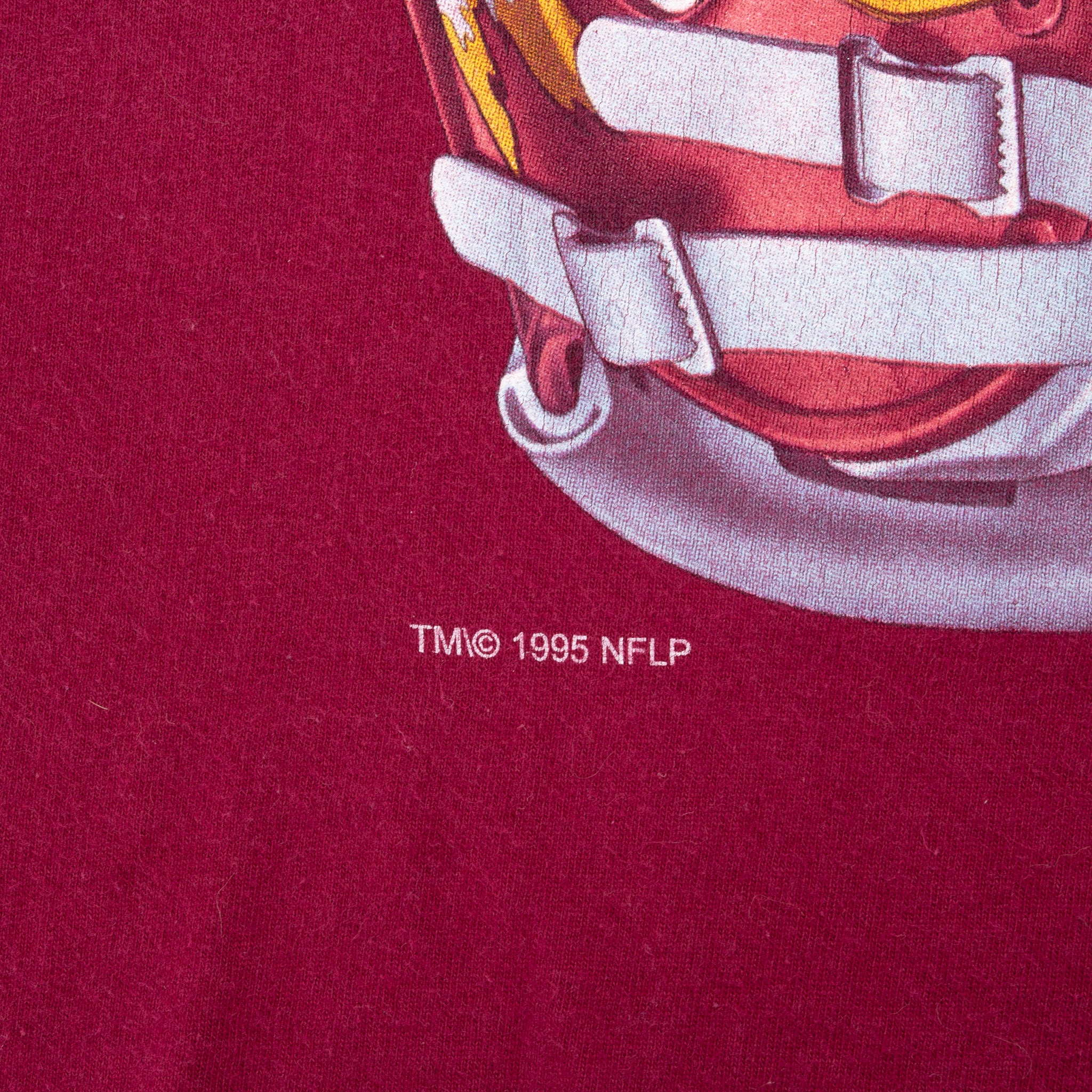 Vintage Nfl Washington Redskins 1995 Tee Shirt Size XL Made In Usa