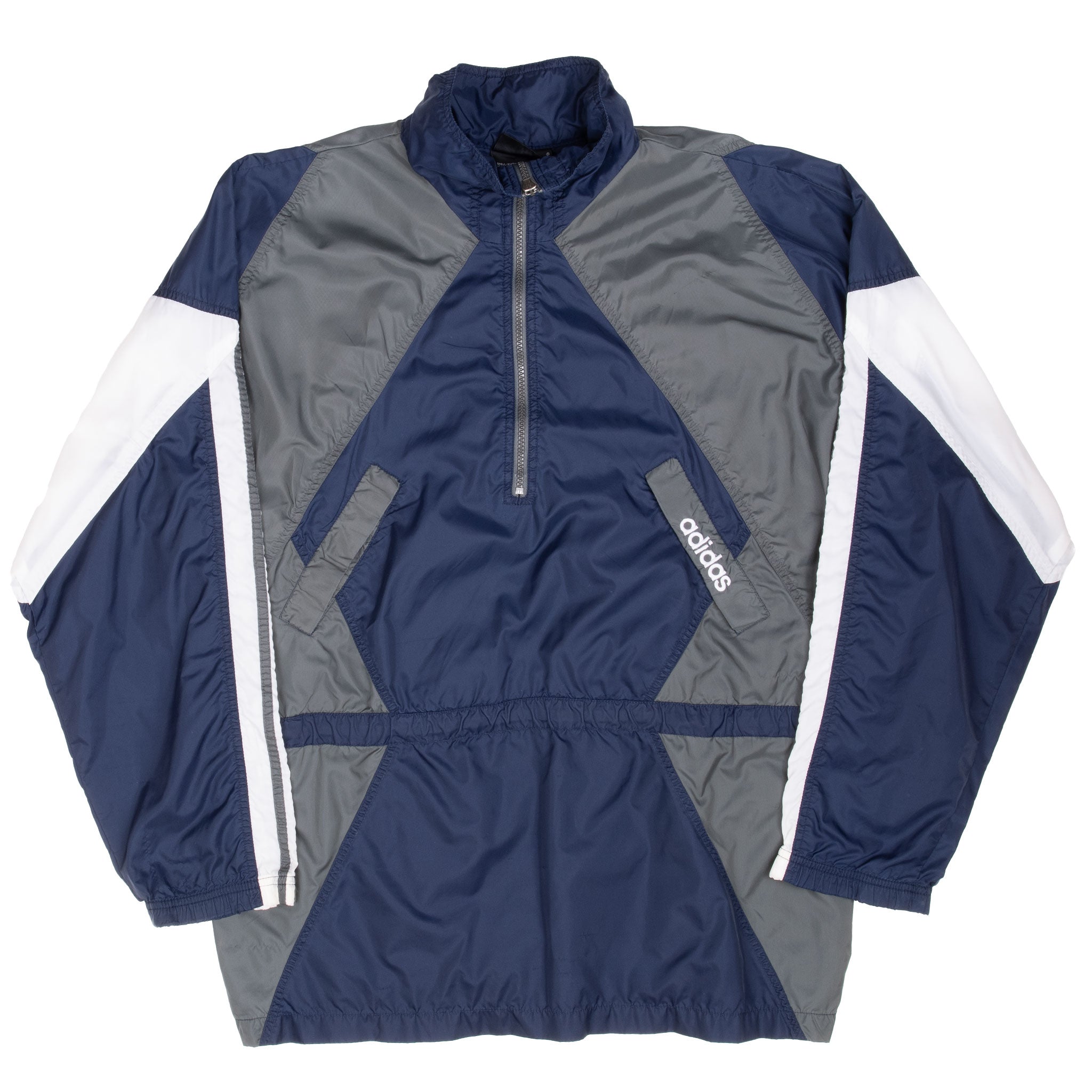 Vintage Adidas Blue Windbreaker Jacket 1990S Size Medium
