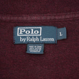 Vintage Polo Ralph Lauren Burgundy Quarter 1/4 Zip Sweater 1990S Size Large