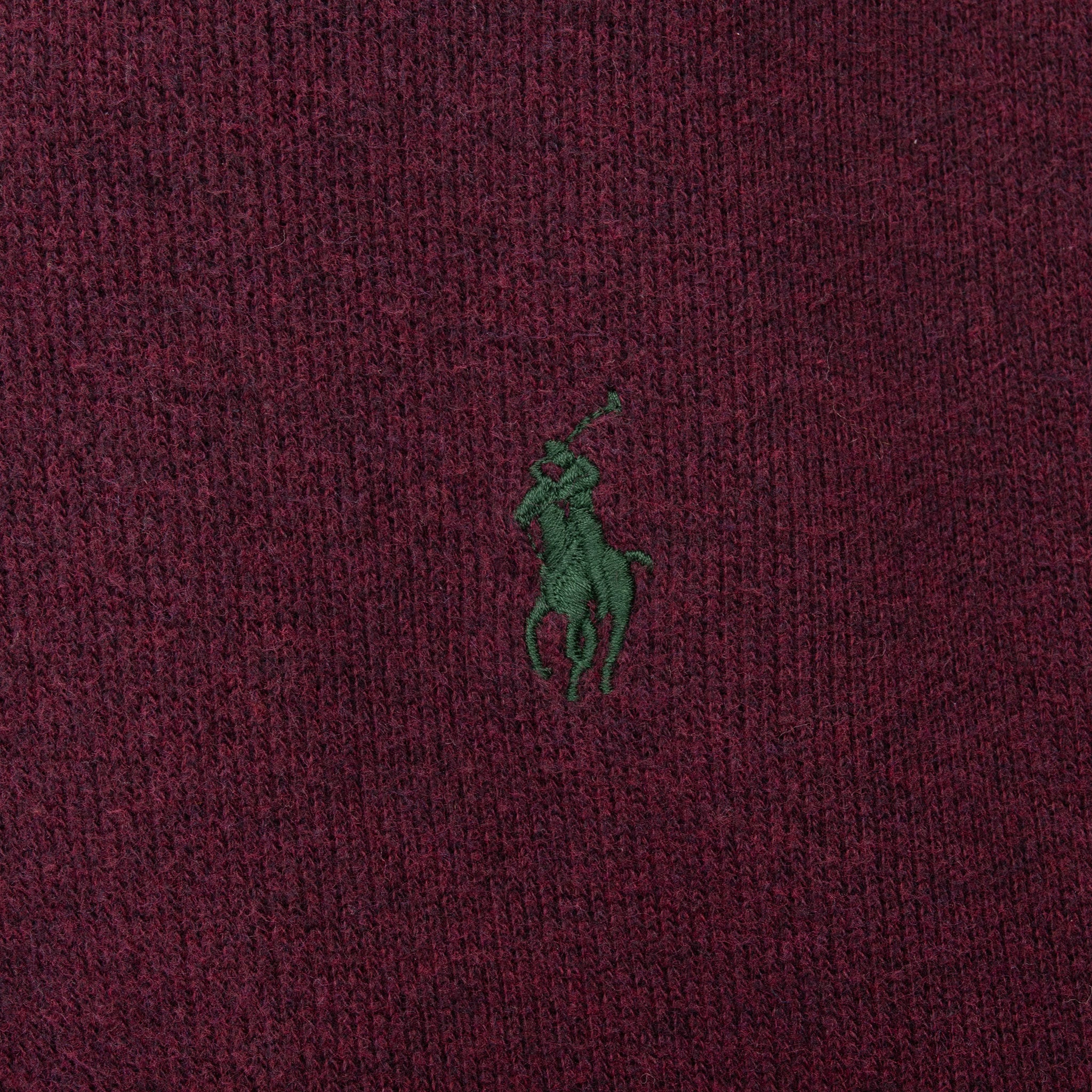 Vintage Polo Ralph Lauren Burgundy Quarter 1/4 Zip Sweater 1990S Size Large