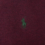 Vintage Polo Ralph Lauren Burgundy Quarter 1/4 Zip Sweater 1990S Size Large
