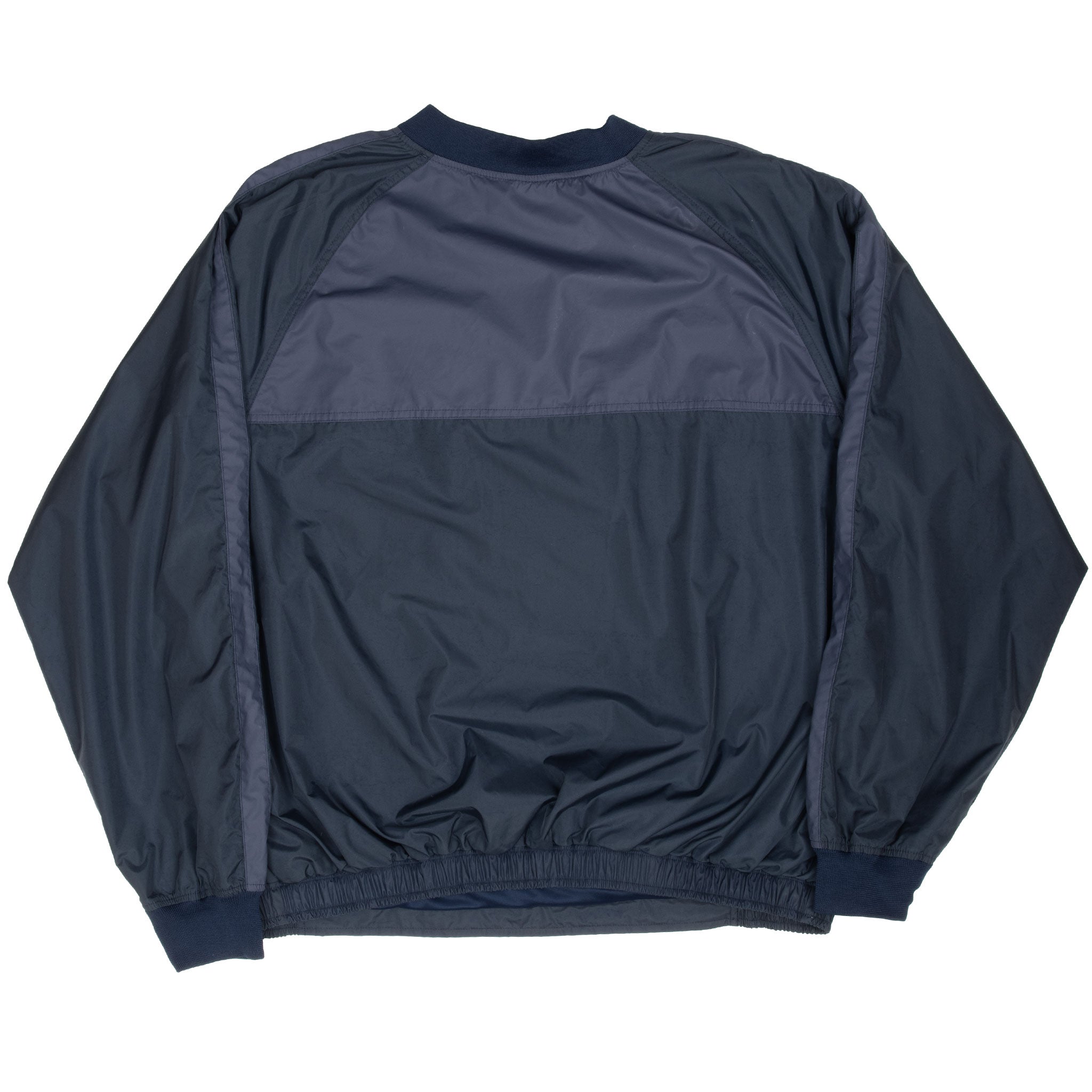 Vintage Nike Classic Swoosh Navy Blue Pullover Windbreaker Jacket 1990S Size Large