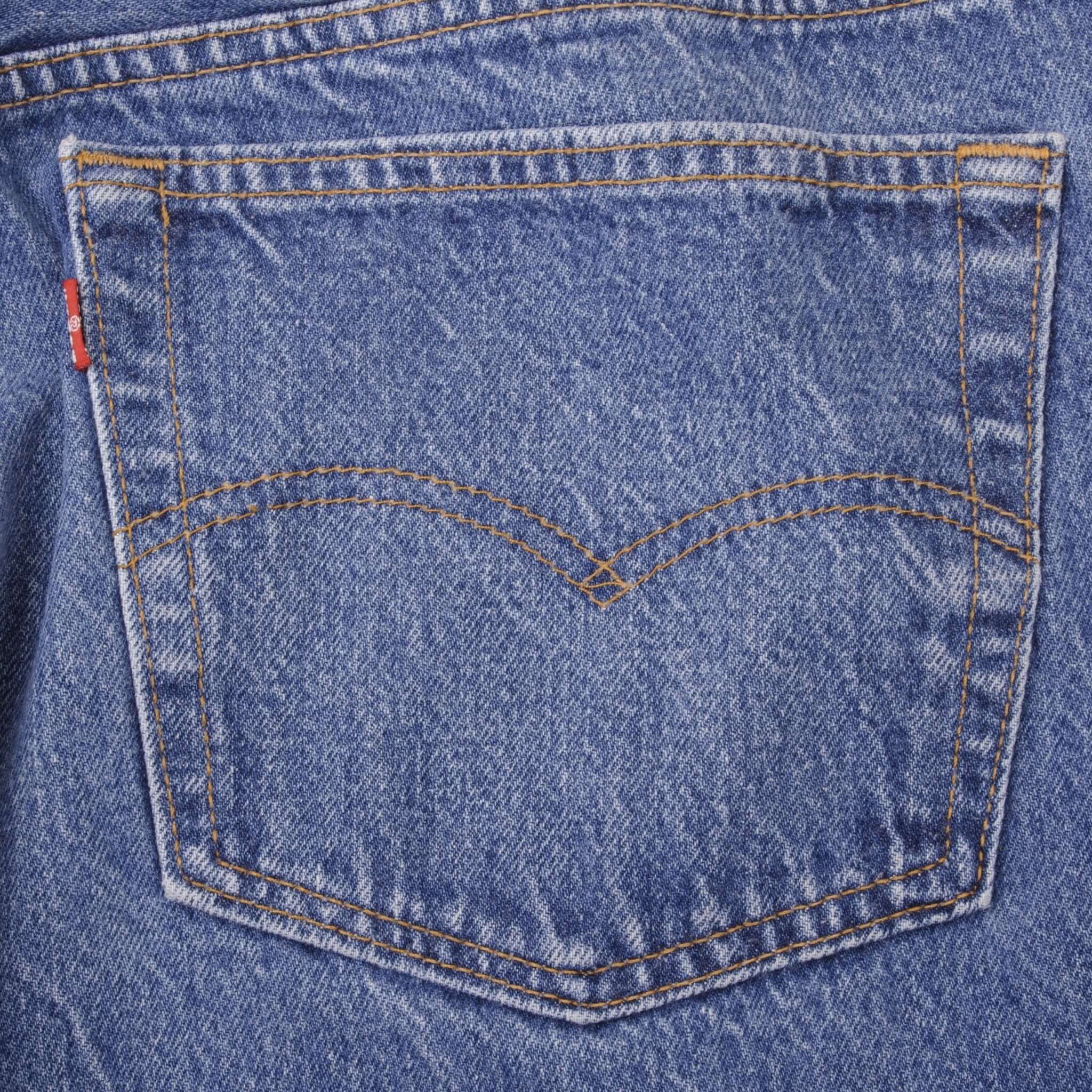 Beautiful Indigo Levis 501 Jeans 1980s Made in USA with Medium Wash Size on tag 40X36 Actual Size 39X32 Back Button #546