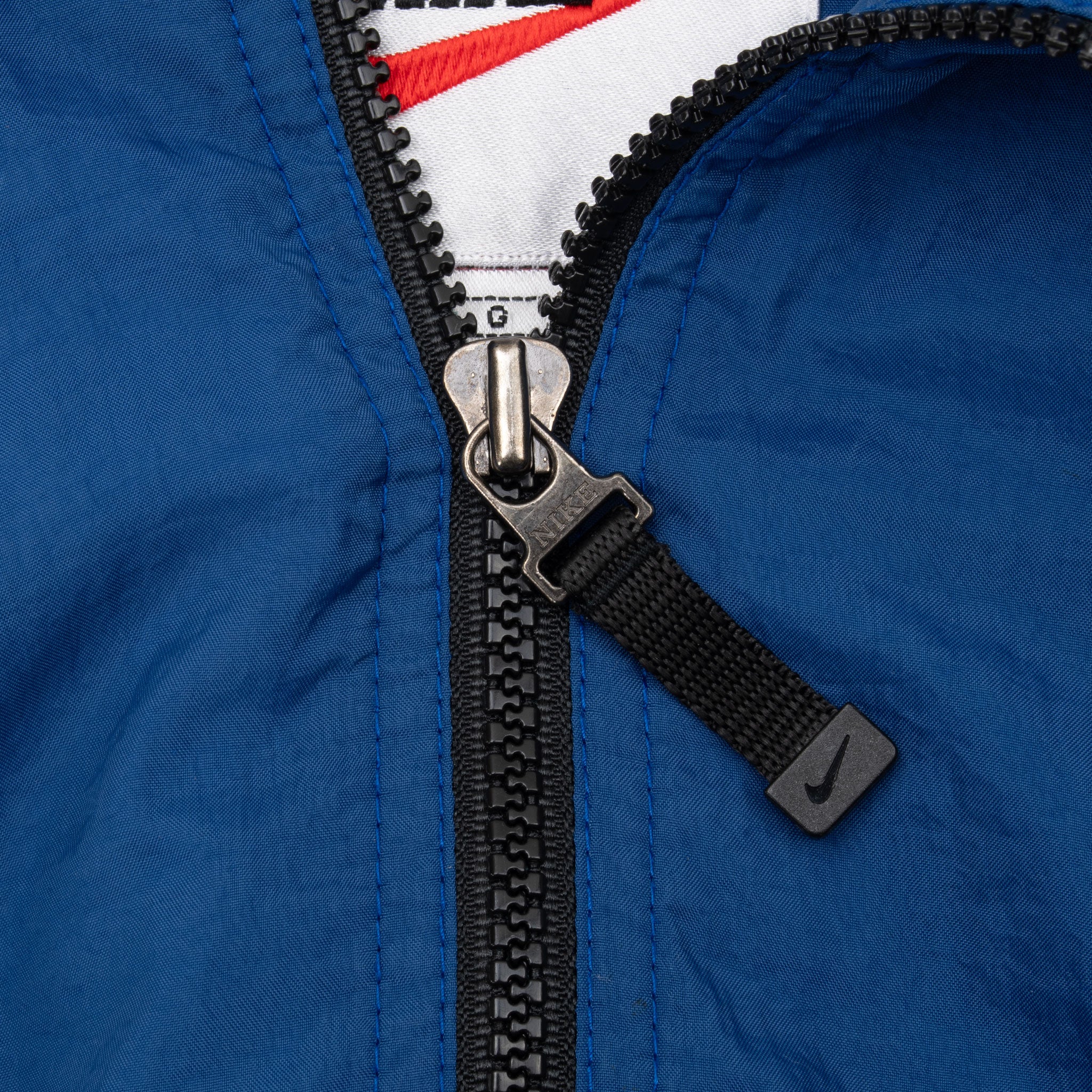 Vintage Nike Big Swoosh Blue Windbreaker Jacket 1990S Size Large