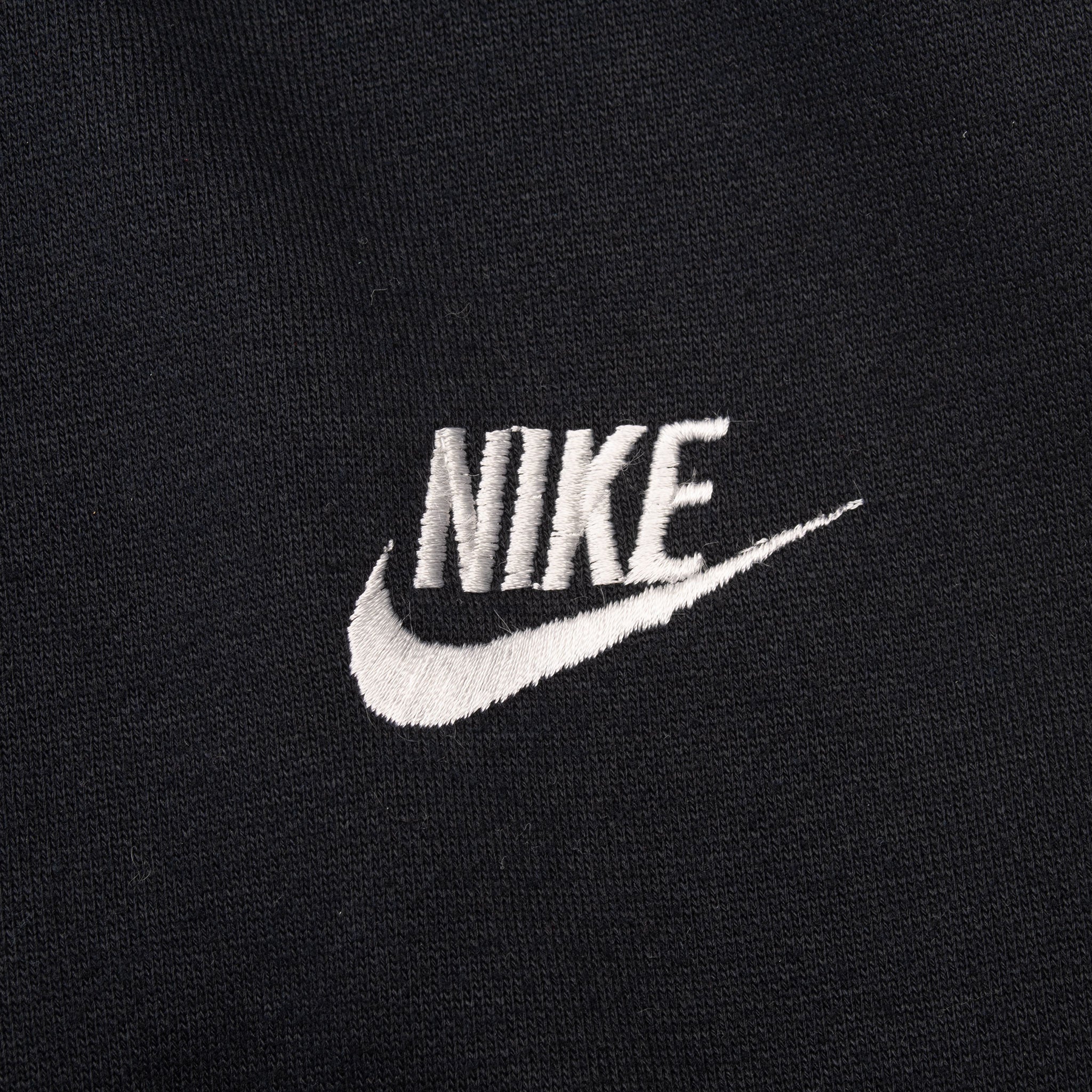 Vintage Nike Classic Swoosh Black Full Zip Vest Sweatshirt 1980S Size Medium