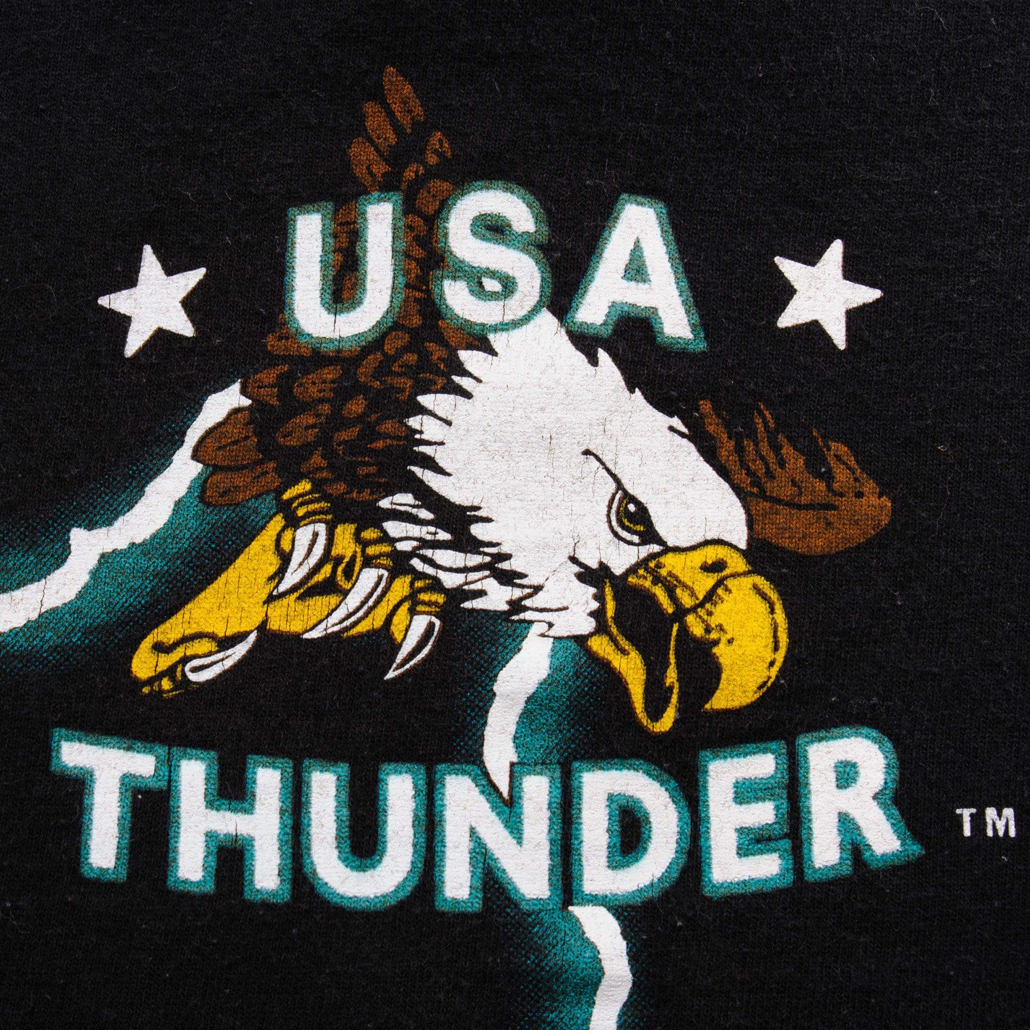 Vintage Animal Print All Over Print USA Thunder Las Vegas Tee Shirt 1990s Size Large Brazos Sportswear